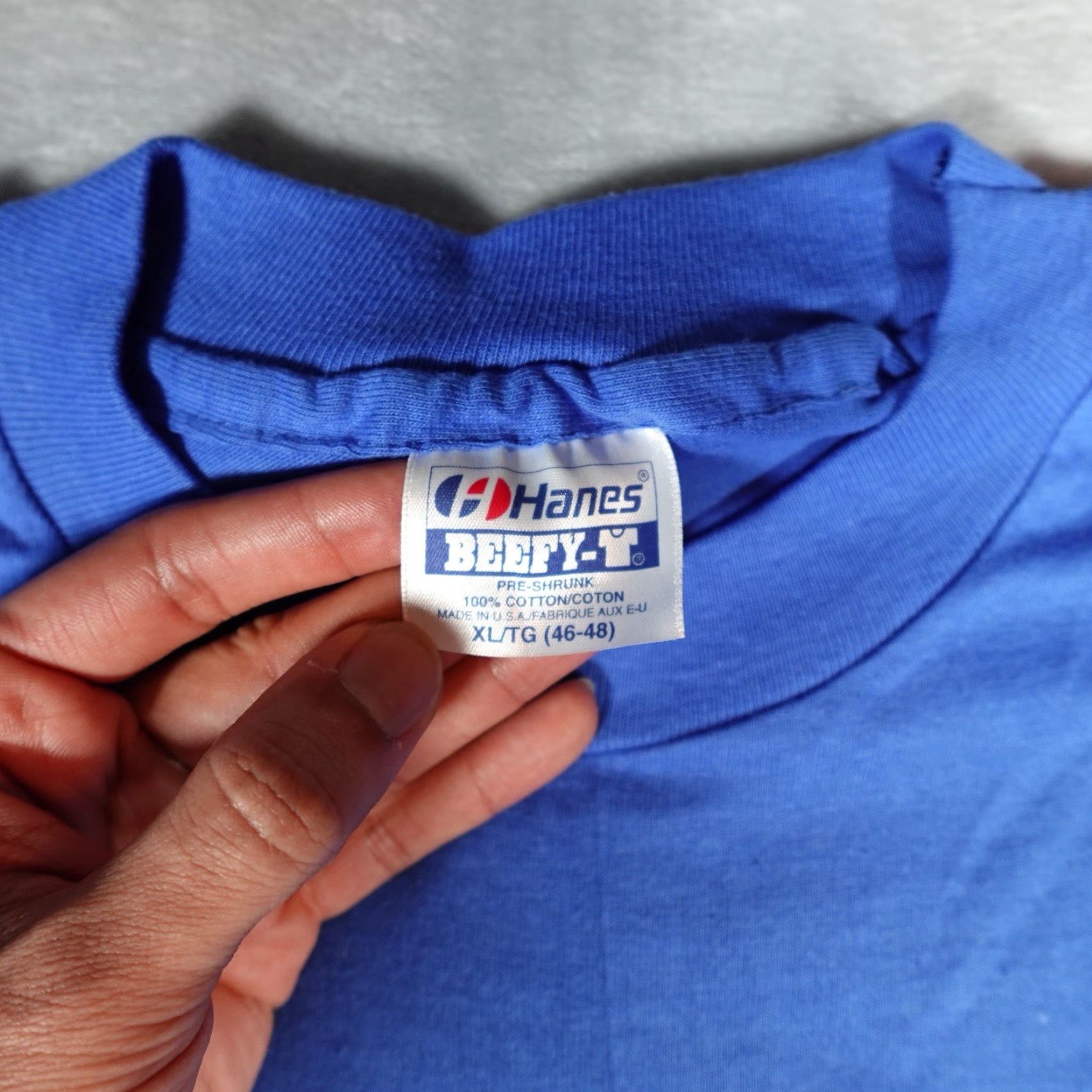 Vintage VINTAGE Oki Electronics Promo T Shirt Mens XL Blue 90s Shirt Mens XL Blue 90s Vintage T-Shirt Logo Graphic Print United States Made in USA 1990s Men Size US XL / EU 56 / 4 - 3 Thumbnail