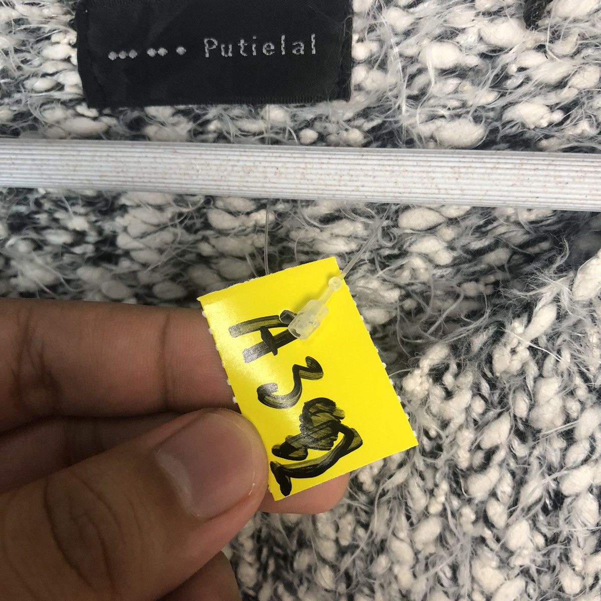 Homespun Knitwear × Japanese Brand Putielal White Shag Shaggy Fur Mohair Knitwear #A32 Size US L / EU 52-54 / 3 - 11 Thumbnail
