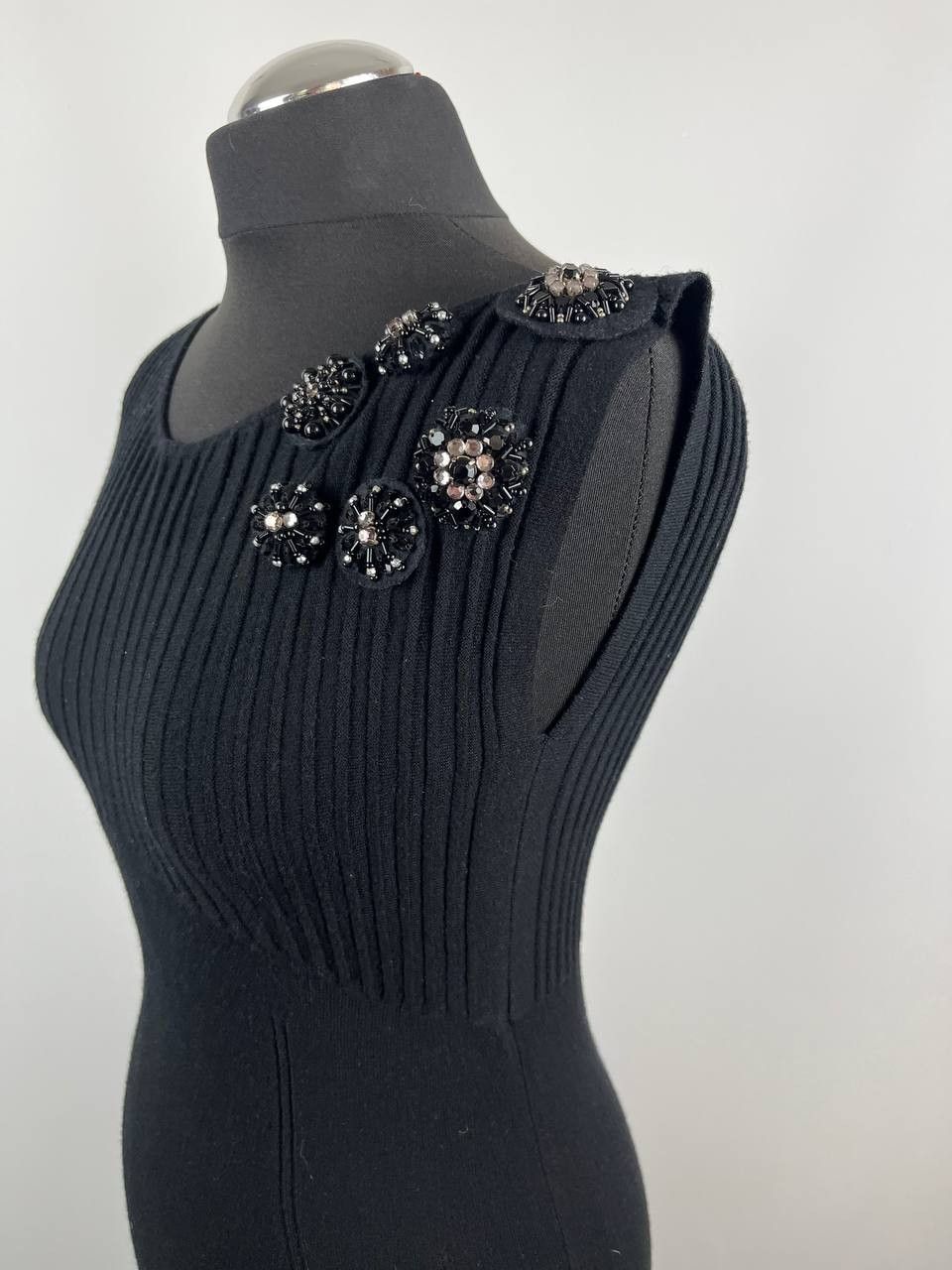 Roberto Cavalli Class Roberto Cavalli Black Knit Midi Dress Womens Size S / US 4 / IT 40 - 5 Thumbnail