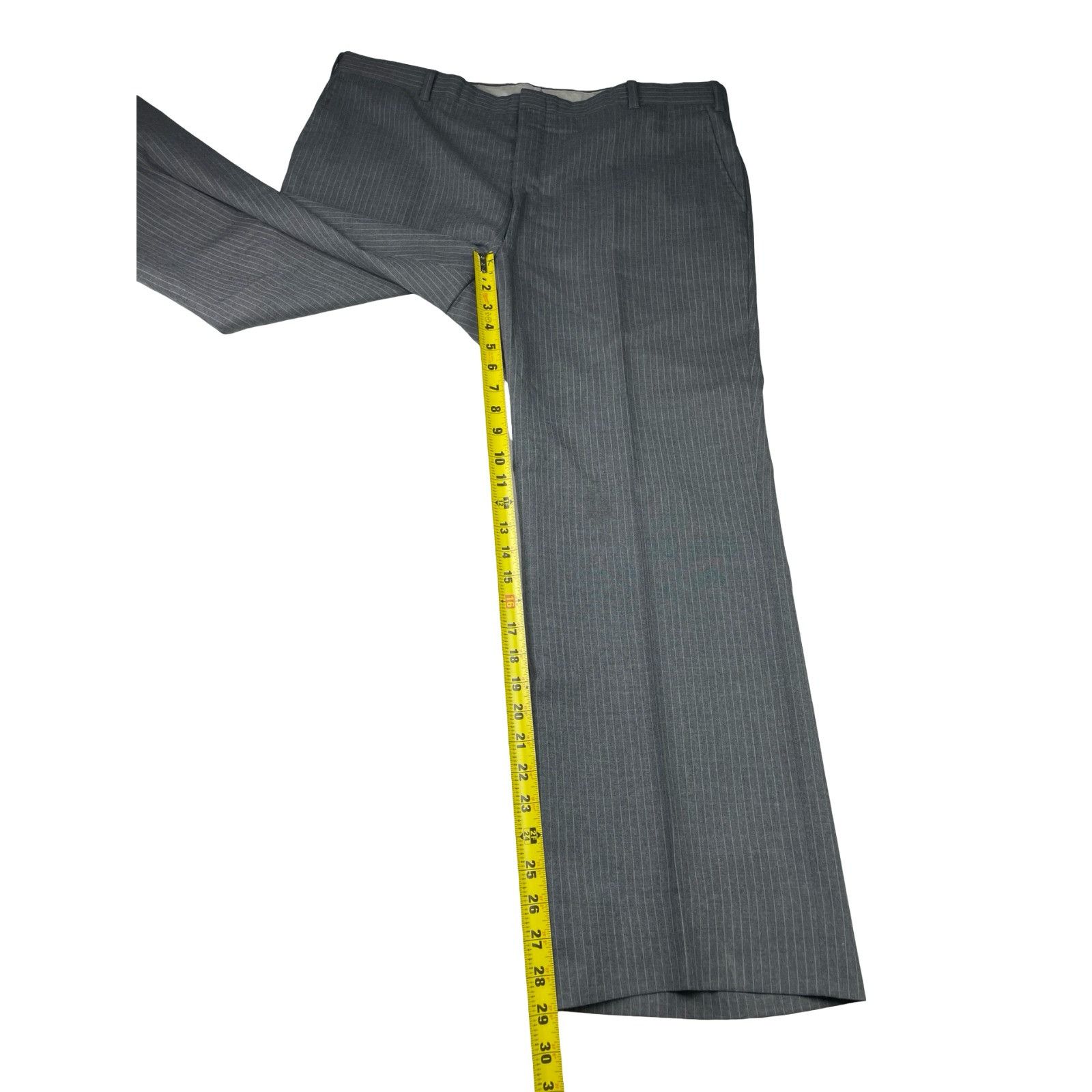 Stafford VTG Stafford Men's 100% Wool 2-Button Suit Gray Stripe • 46R Size 46R - 14 Thumbnail