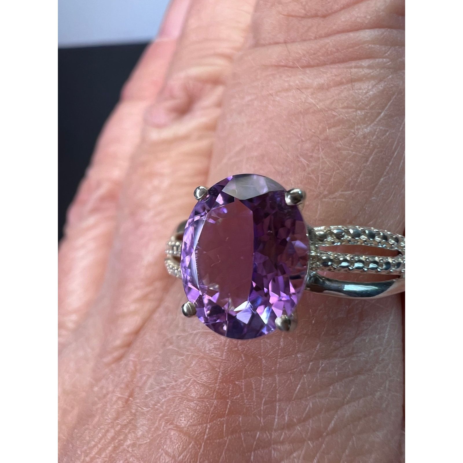 Other Amethyst sterling silver ring size 9 Size ONE SIZE - 10 Thumbnail