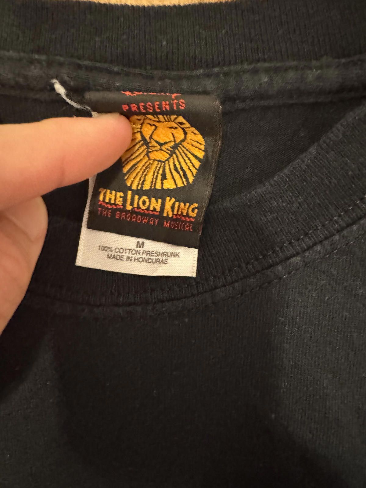 Disney The Lion King Broadway Musical Black Graphic T-Shirt Medium Size ONE SIZE - 3 Thumbnail