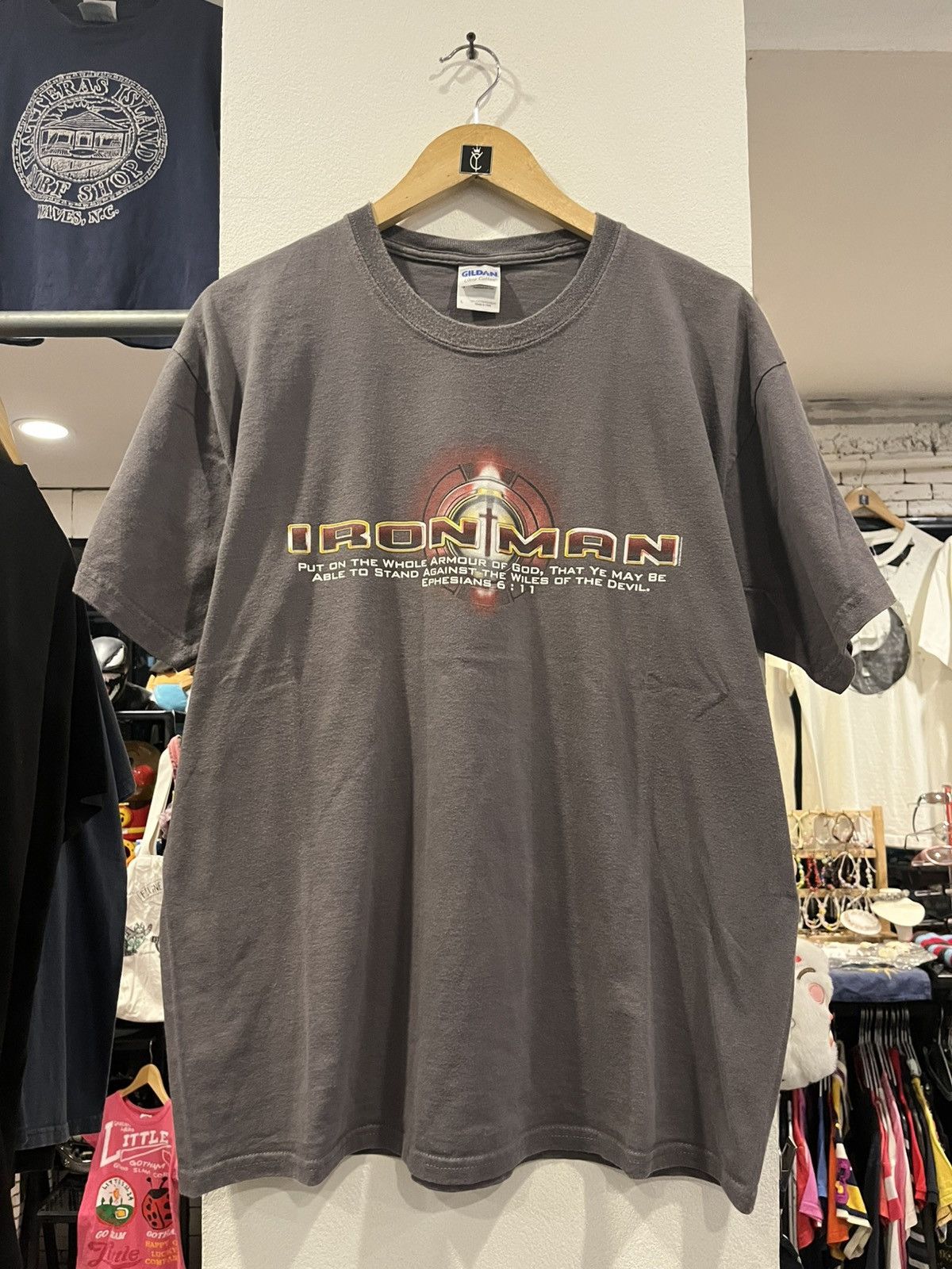 Other Vintage Y2K Iron Man Parody Jesus T-Shirt Size US L / EU 52-54 / 3 - 1 Thumbnail