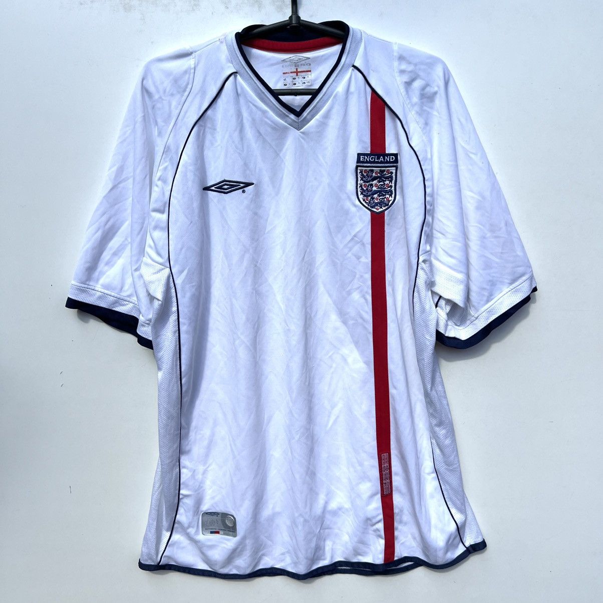 Umbro Vintage England 2001 2003 Home Soccer Jersey Football Shirt Size US XL / EU 56 / 4 - 1 Thumbnail