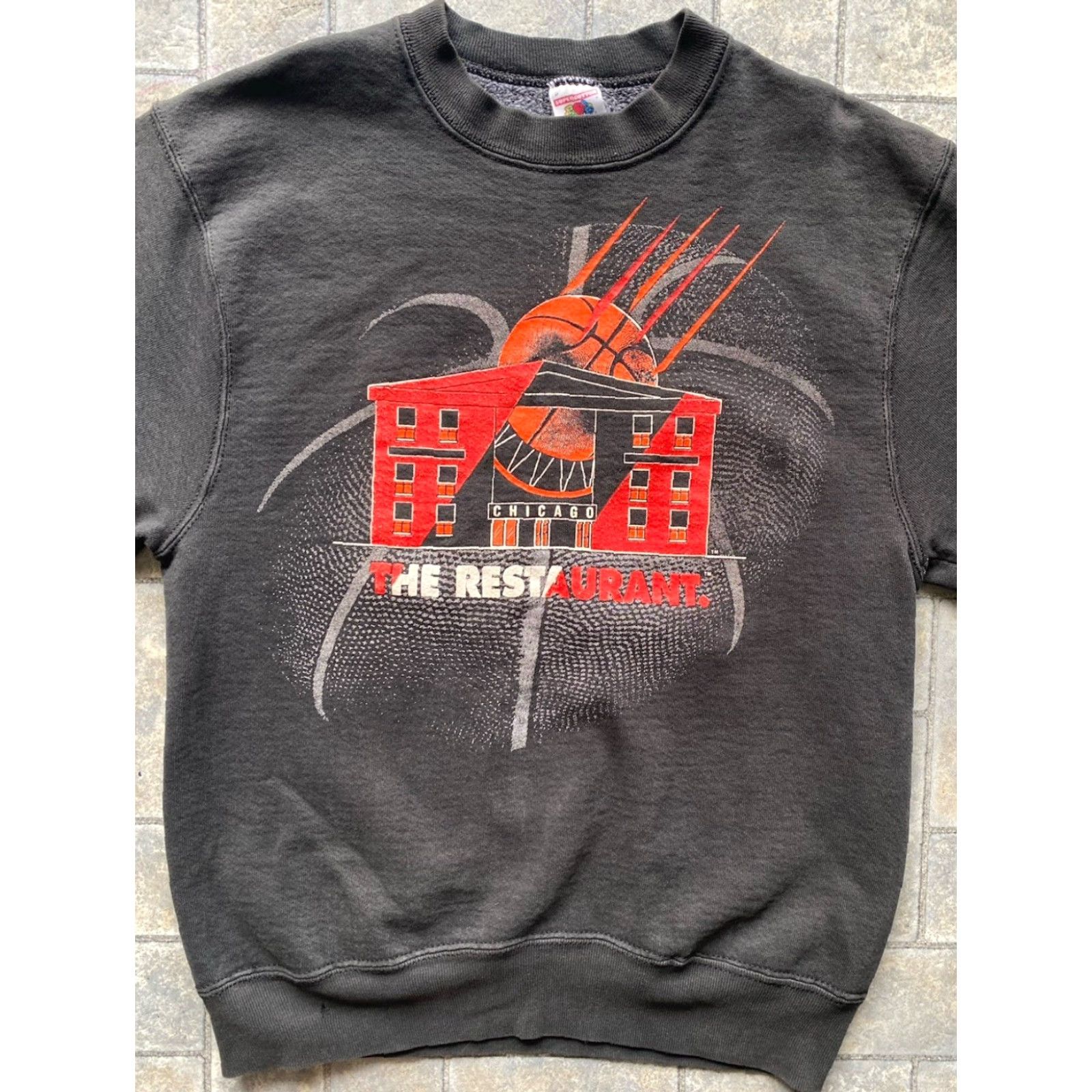 Fruit Of The Loom VINTAGE Michael Jordan's The Restaurant Chicago Sweatshirt Men’s Small 90s Black Mens S Pullover Sweatshirt Fruit of the Loom Size US S / EU 44-46 / 1 - 2 Thumbnail