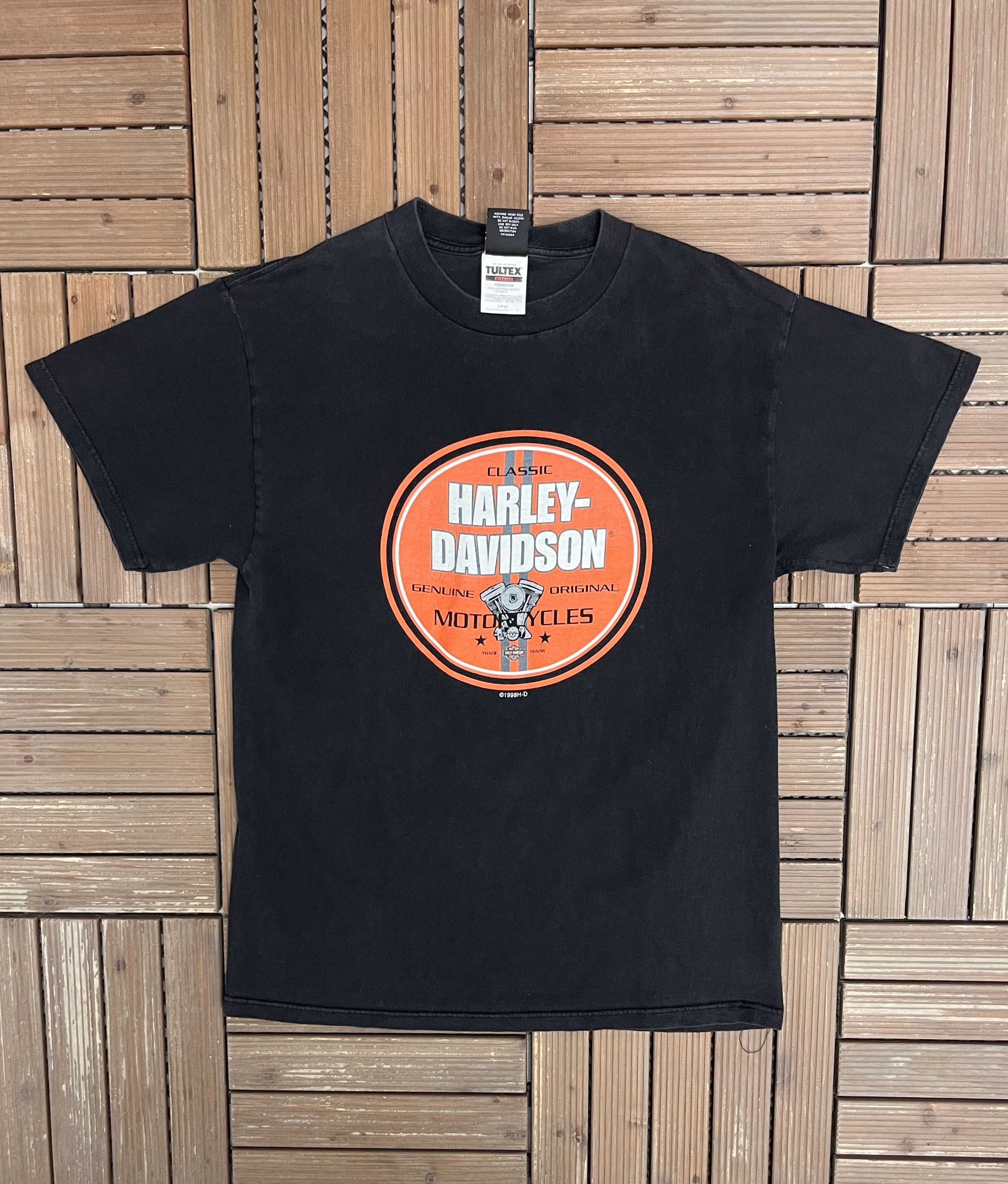 Vintage Harley Davidson Motorcycles Vintage Black T-Shirt Tee Size US L / EU 52-54 / 3 - 1 Thumbnail