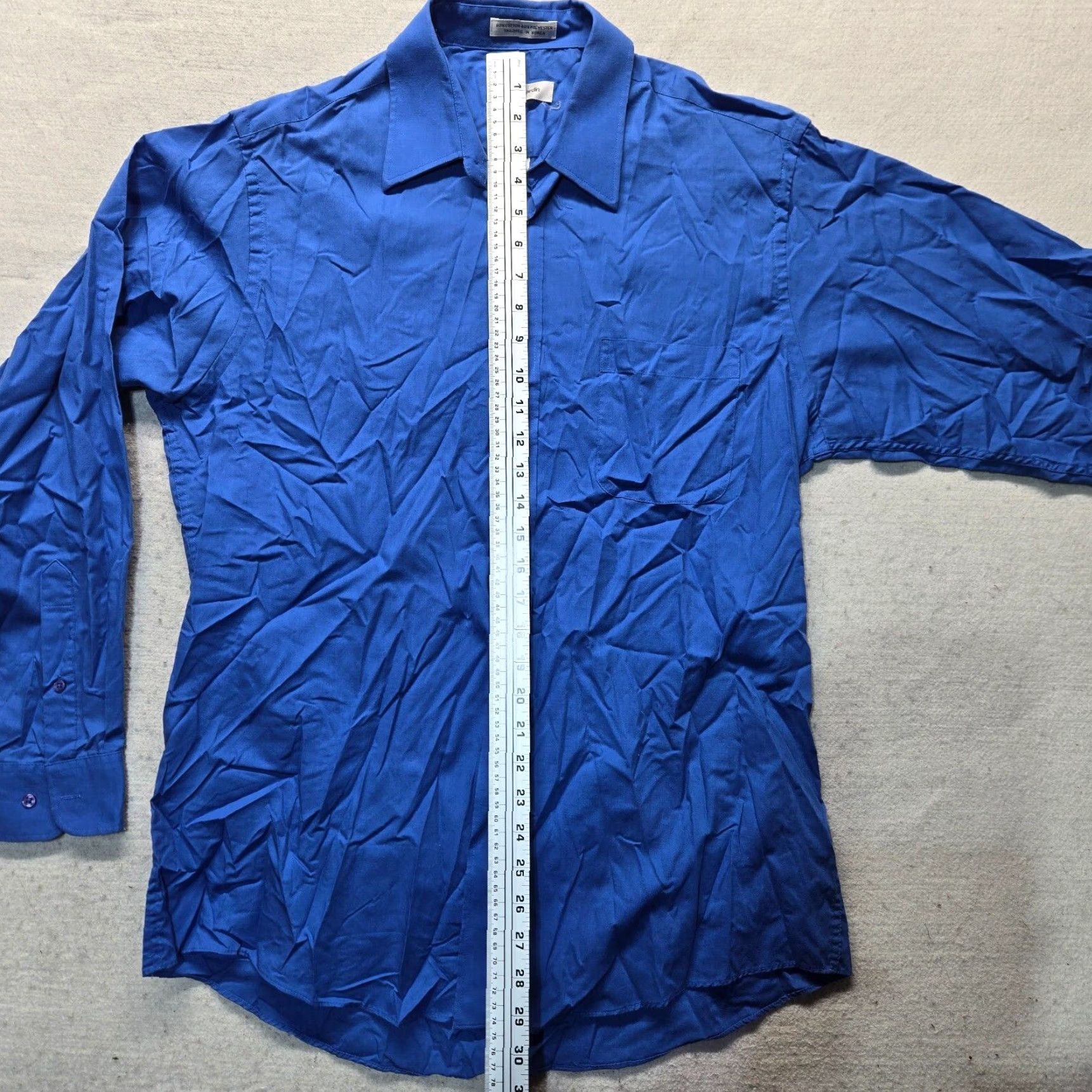 Pierre Cardin Pierre Cardin Solid Blue Long Sleeve Button-Up Shirt Adult Men's Size 16 34/35 (No N/A) Size US L / EU 52-54 / 3 - 6 Thumbnail