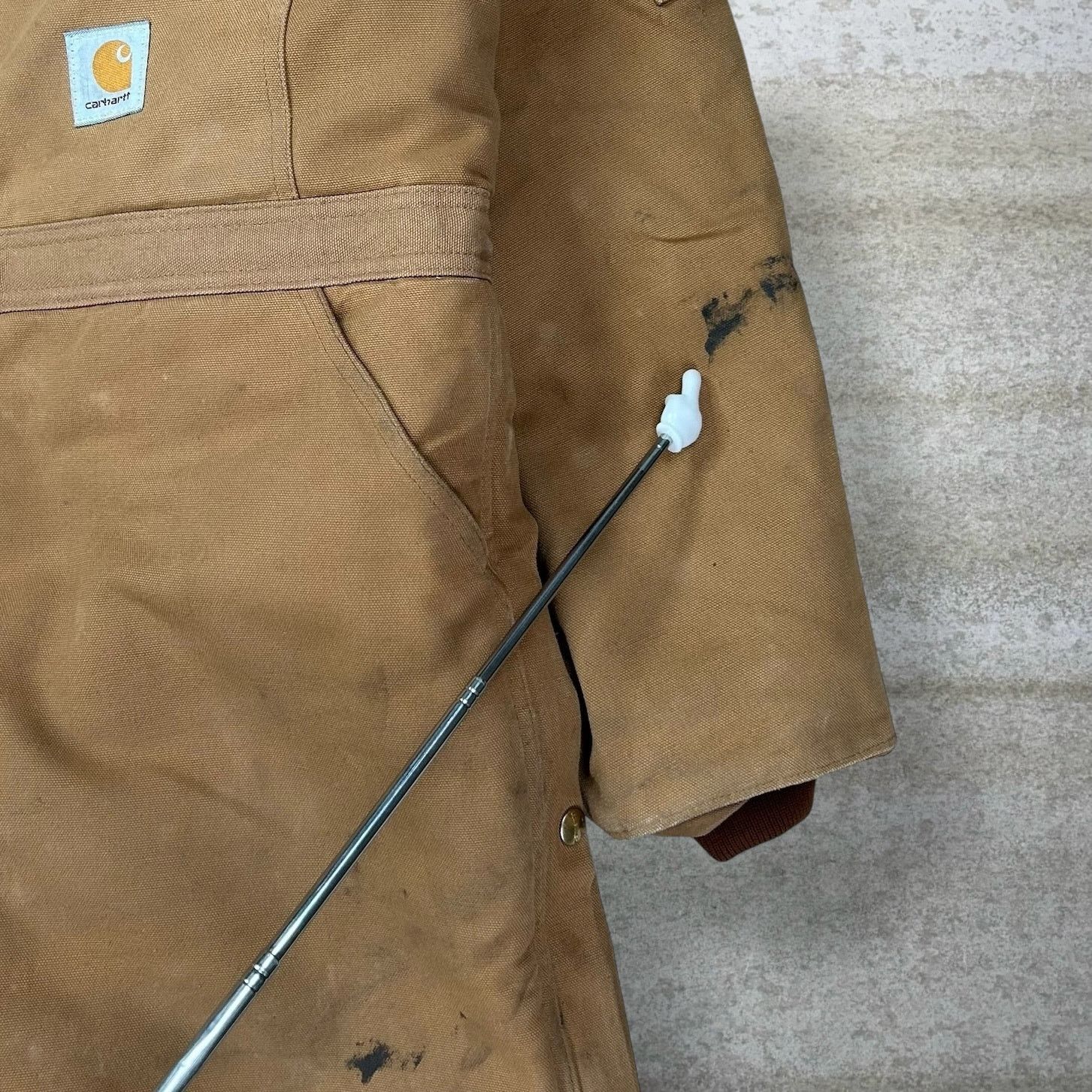 Vintage 90s Carhartt Coveralls Mens 2XL Baggy Tan Insulated
