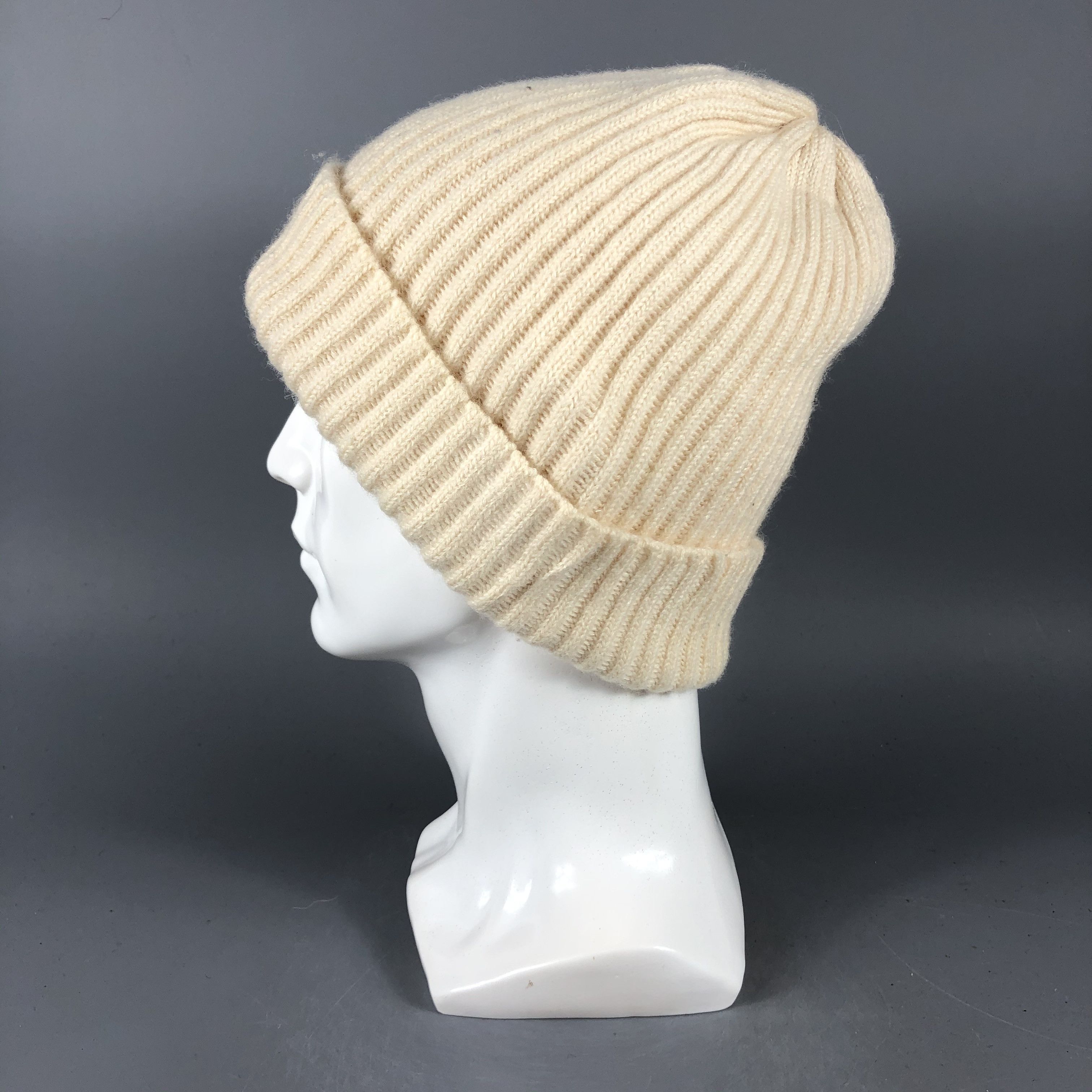 Vintage Vintage Cream Beanie Snow Hat Snow Cap -D859 Size ONE SIZE - 1 Thumbnail