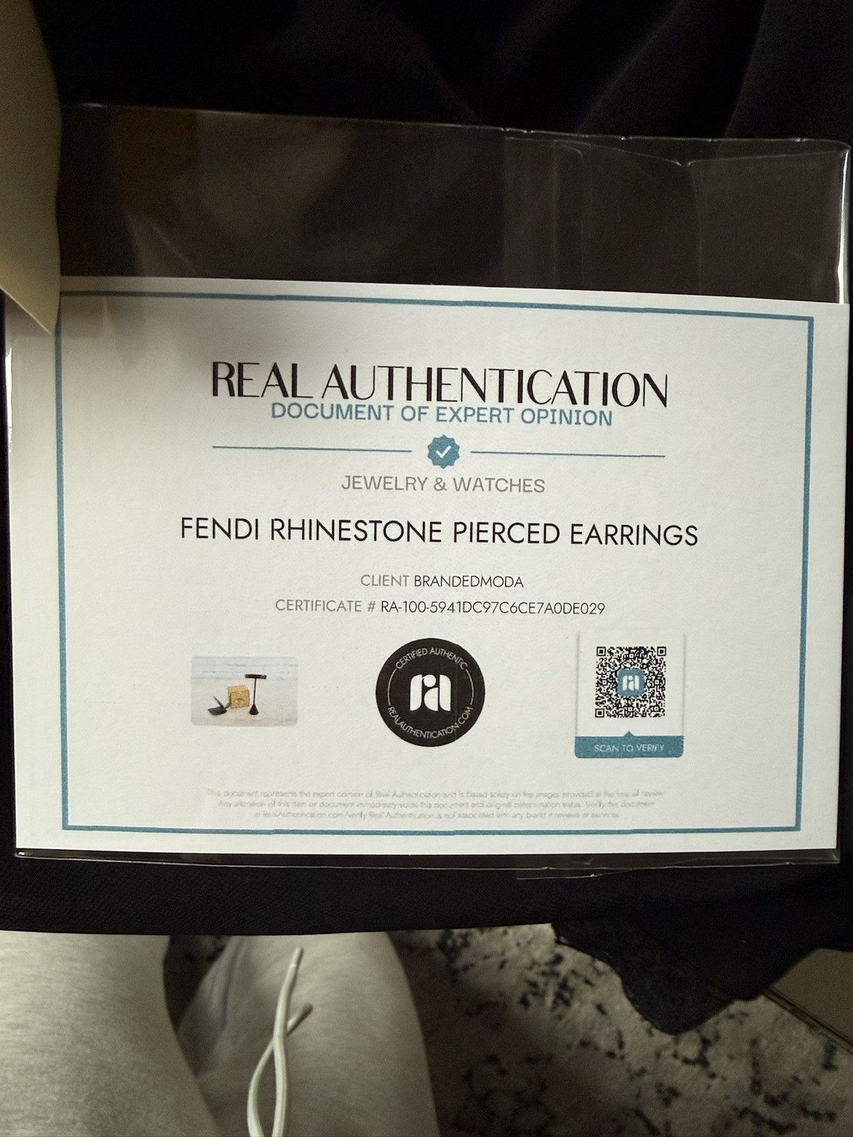 Fendi AUTHENTIC FENDI Rhinestone Rose Gold Earrings Size ONE SIZE - 9 Thumbnail