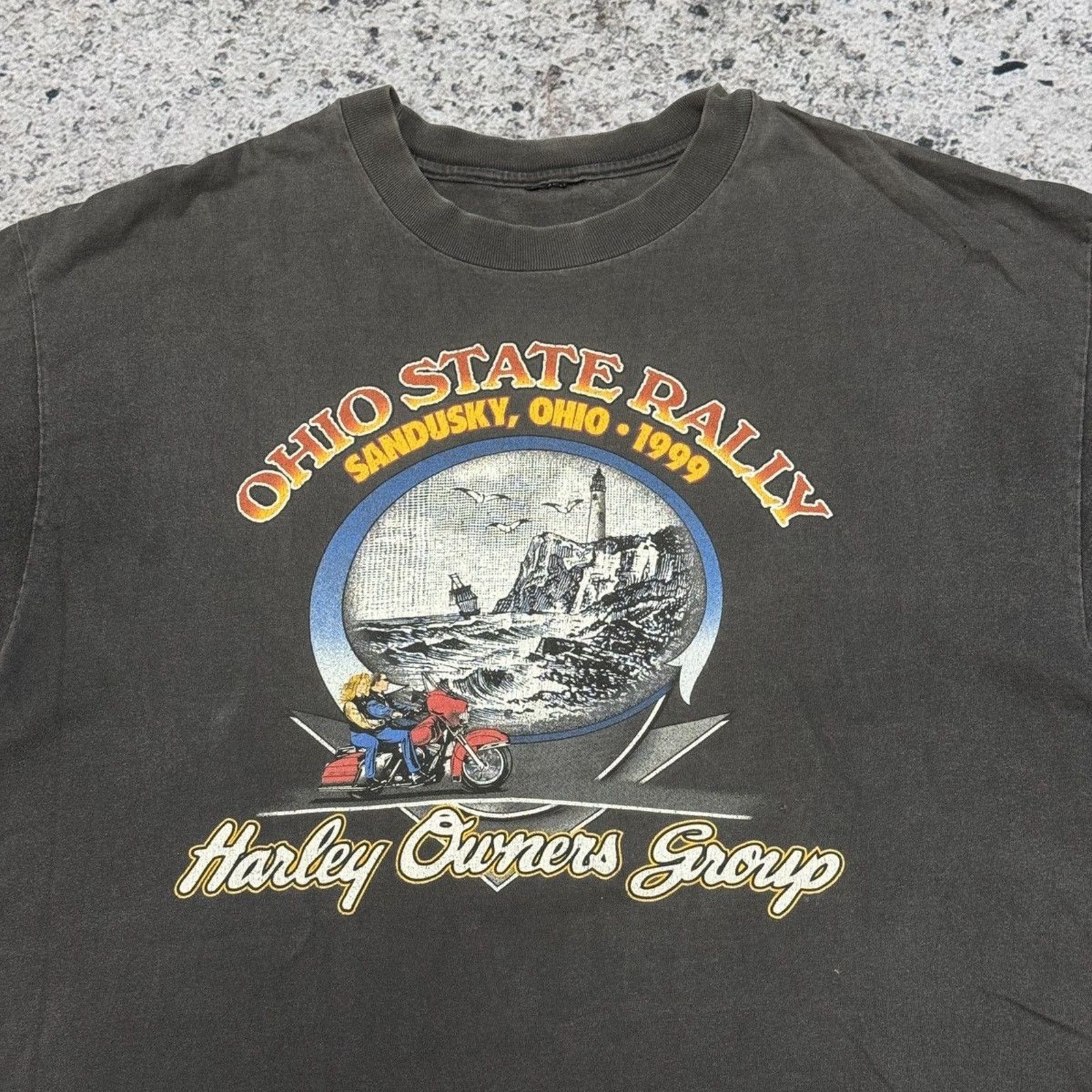 Harley Davidson Faded Harley Shirt ERD Grunge Thrashed Distressed Biker WCC Size US XL / EU 56 / 4 - 3 Thumbnail