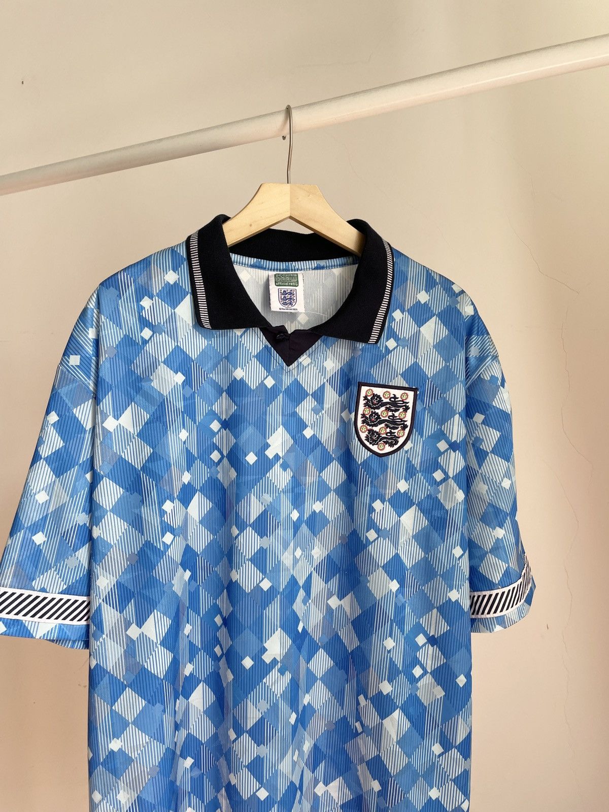 Umbro RARE 🐬 Score draw England Football Team Vintage Jersey Size US XL / EU 56 / 4 - 1 Thumbnail