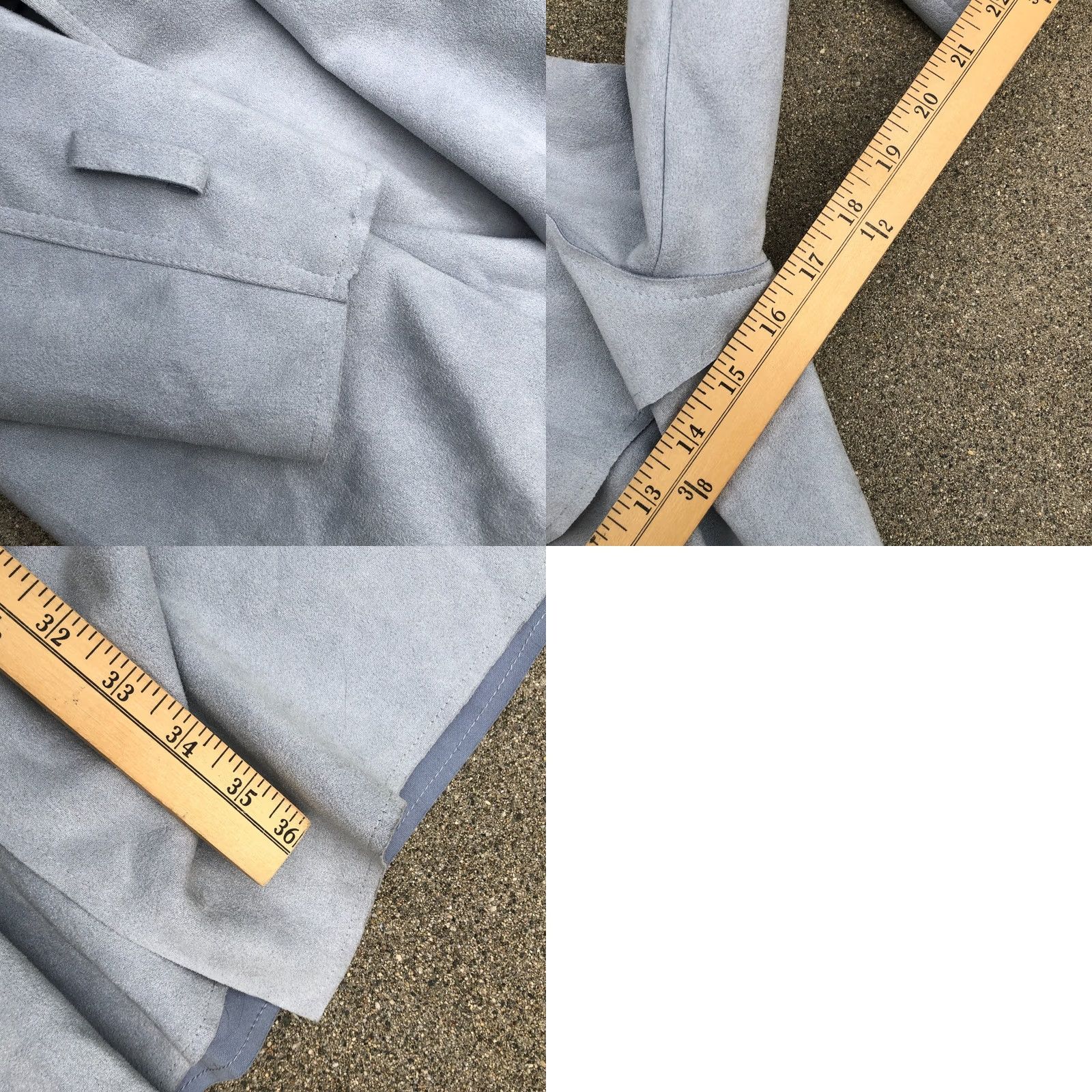 Vintage FEW MODA NEW YORK Trench Coat Jacket Women's SMALL Light Blue Faux Suede Coat Coat Size S / US 4 / IT 40 - 8 Thumbnail