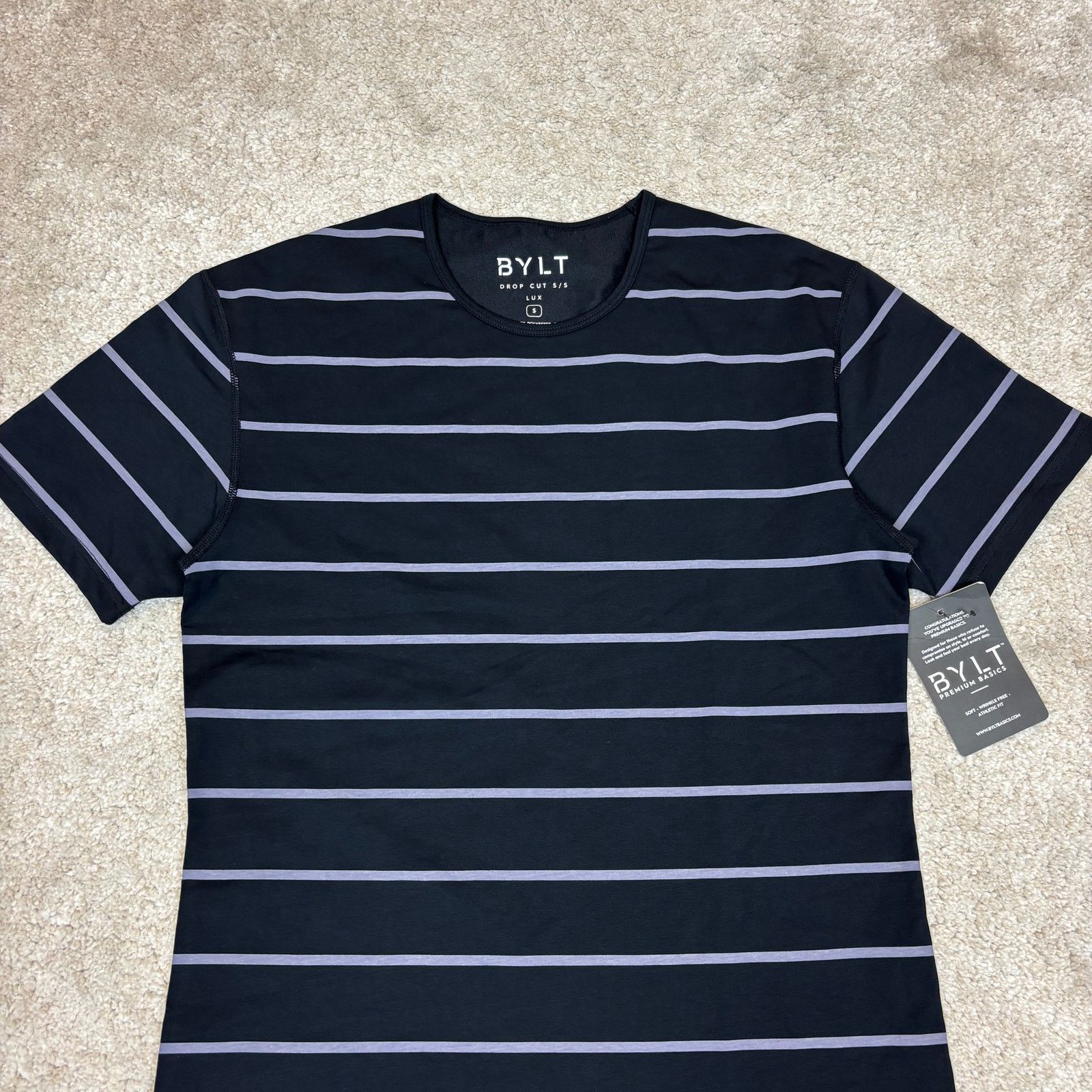 Other NWT Bylt Drop Cut Lux Striped Short Sleeve Shirt Men's Small Size US S / EU 44-46 / 1 - 2 Thumbnail