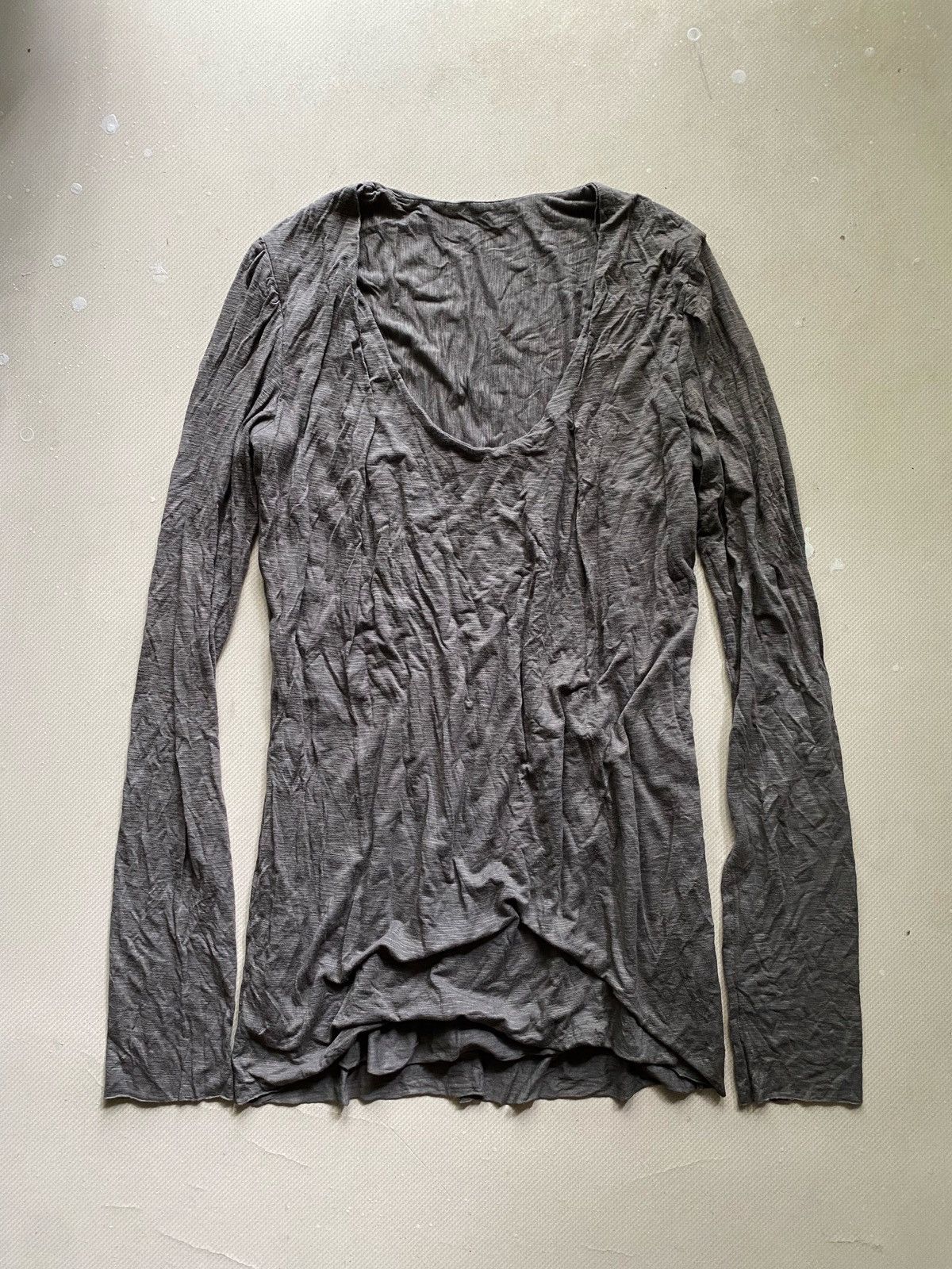 Rick Owens Rick owens Olmar and mirta longsleeve ribbed silk