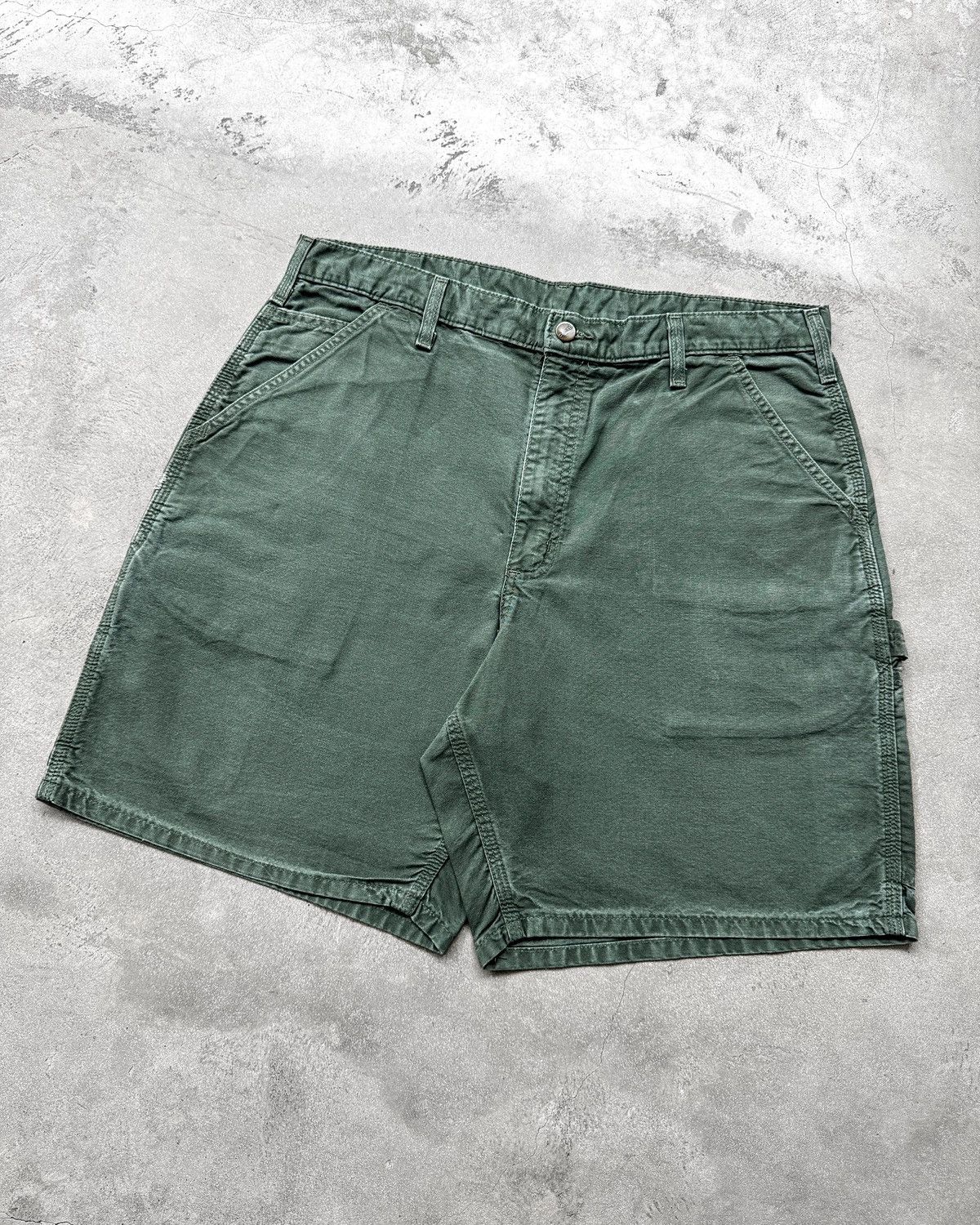 Carhartt Olive Green Vintage Carhart Shorts Carpenter B144 OLV Size US 32 / EU 48 - 4 Thumbnail