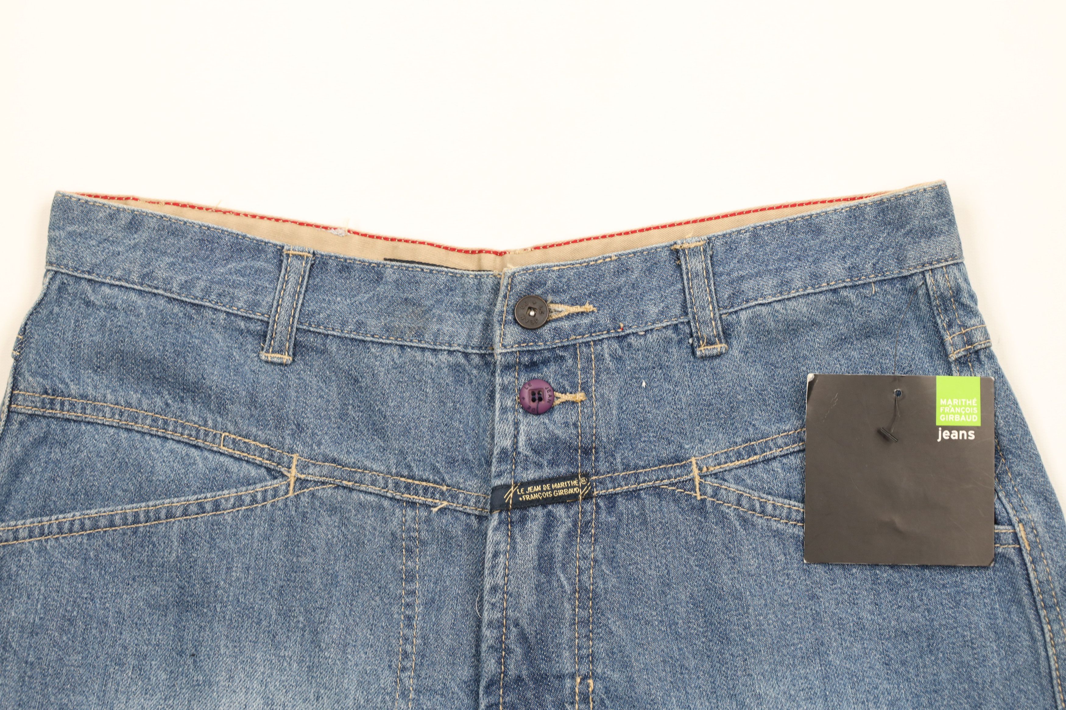Marithe + Francois Girbaud × Vintage Deadstock Vintage Marithe Francois Girbaud Denim Jean Shorts Size US 31 - 2 Thumbnail
