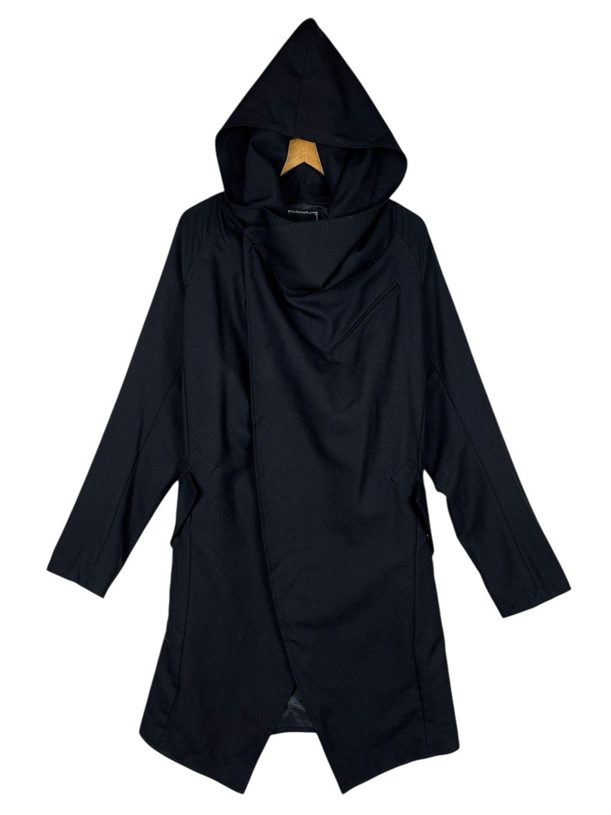 If Six Was Nine 🔥 Custom Culture black drape asymmetric coat Made In Japan Size US L / EU 52-54 / 3 - 2 Thumbnail