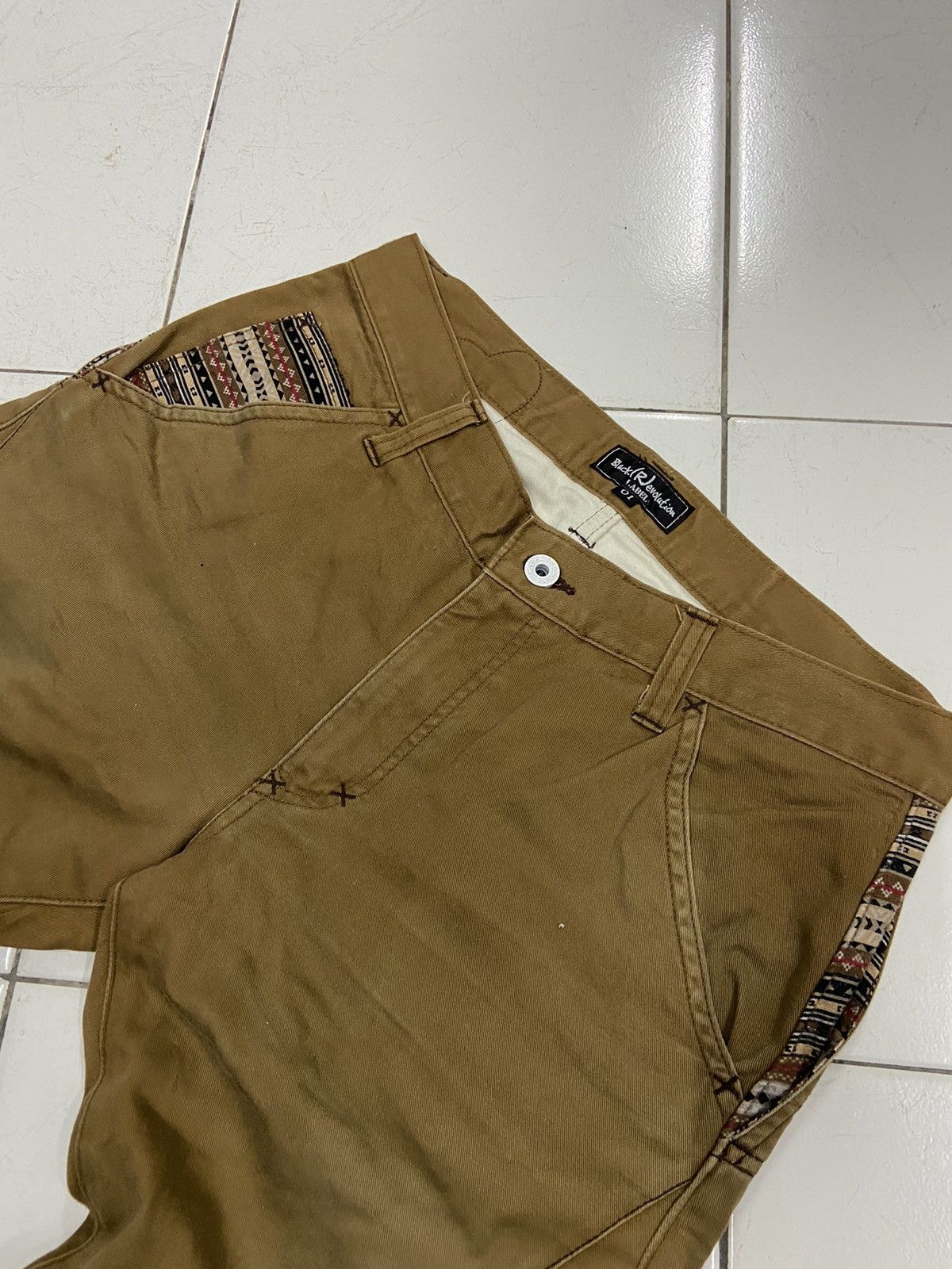 Japanese Brand BLACK (R)EVOLUTION LABEL DOUBLE WAIST STYLE RARE PANTS Size US 30 / EU 46 - 4 Thumbnail