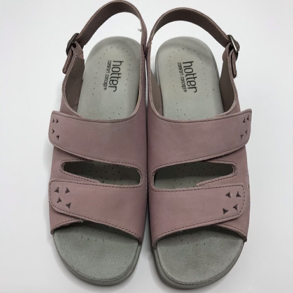Other Hotter Comfort Easy Pink Nubuck Leather Ankle Strap Wedge Sa Size US 8.5 / IT 38.5 - 1 Thumbnail