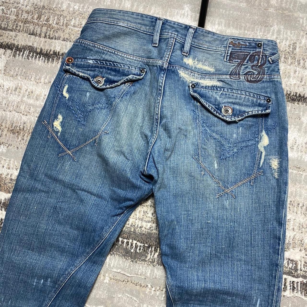 Pepe Jeans 00s Pepe Jeans Distressed Denim Blue 35" Size US 35 - 7 Thumbnail