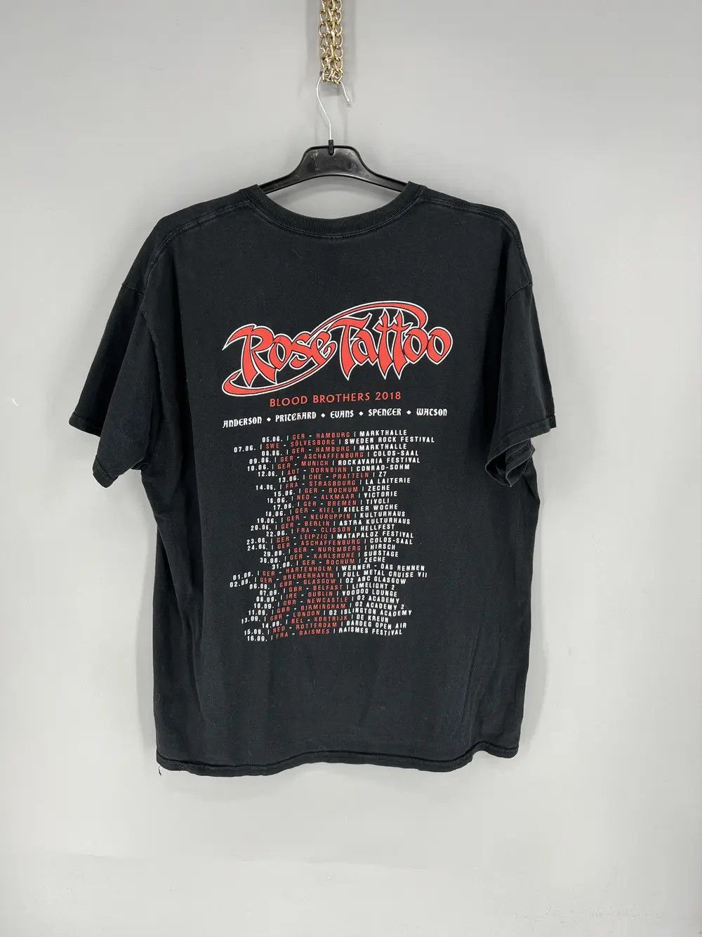 Band Tees Vintage 2018 y2k Rose Tattoo Blood Brothers Euro Tour Size US XL / EU 56 / 4 - 8 Thumbnail