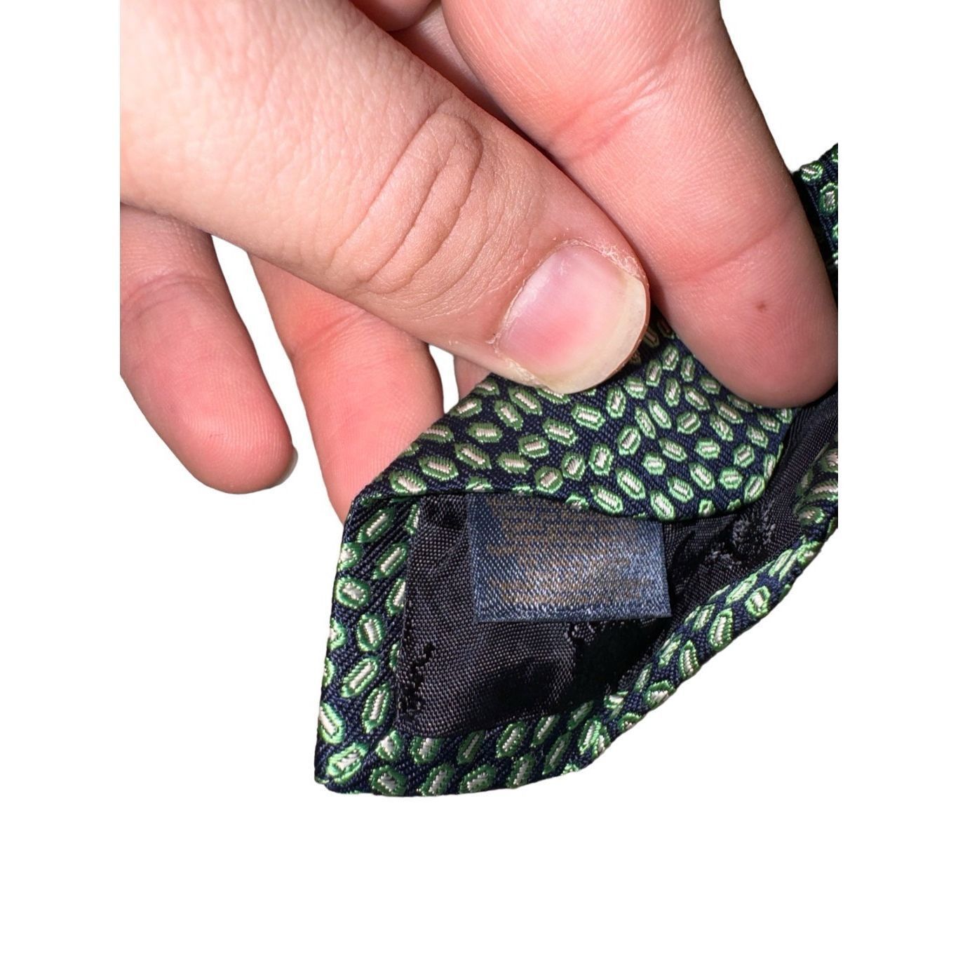 Brooks Brothers Brooks Brothers Green Rice Pattern Handmade in USA 100% Silk Size ONE SIZE - 5 Thumbnail