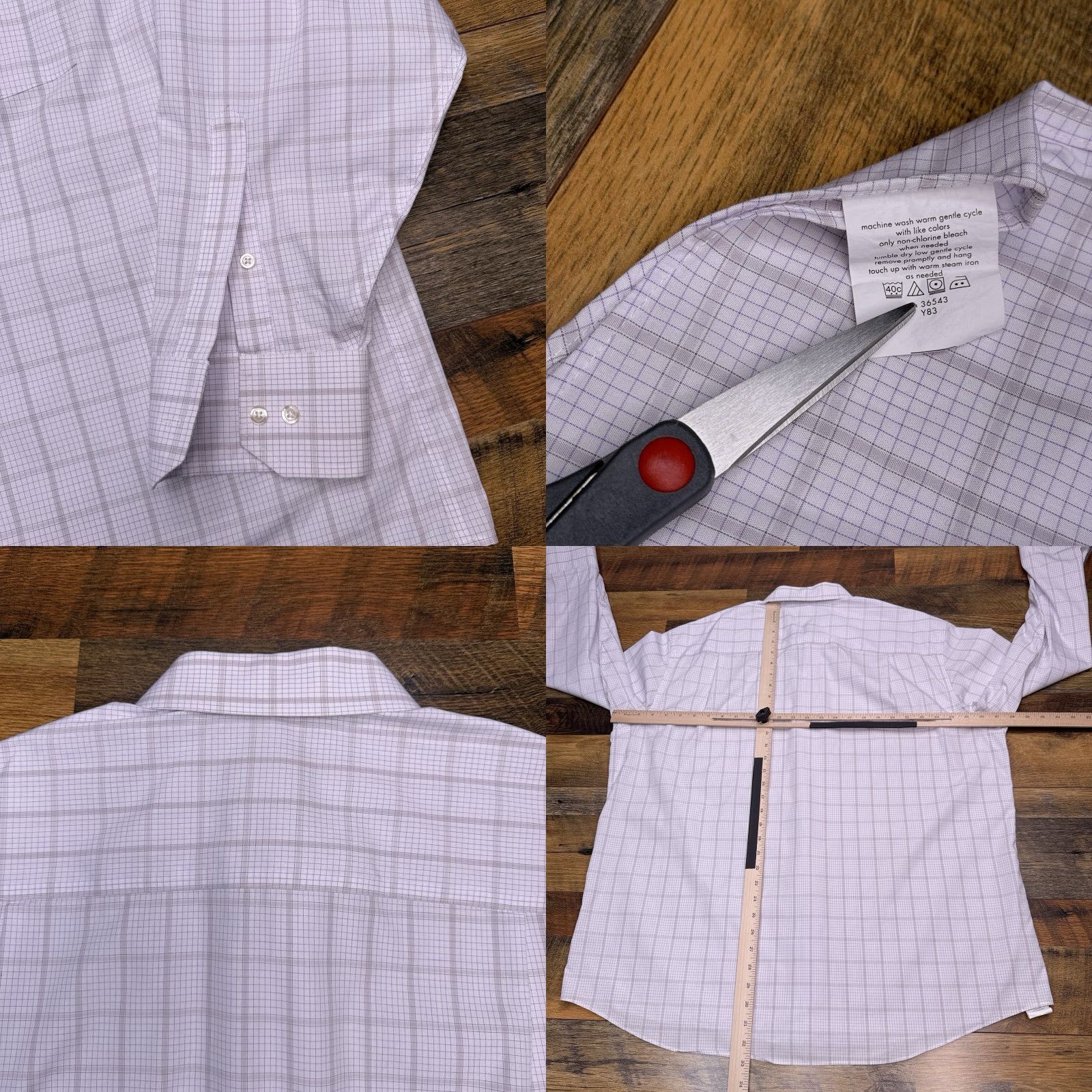 Vintage Donald J. Trump Shirt Mens Regular Fit 18 White Plaid Non-Iron Button Up Shirt Size US XXL / EU 58 / 5 - 8 Thumbnail