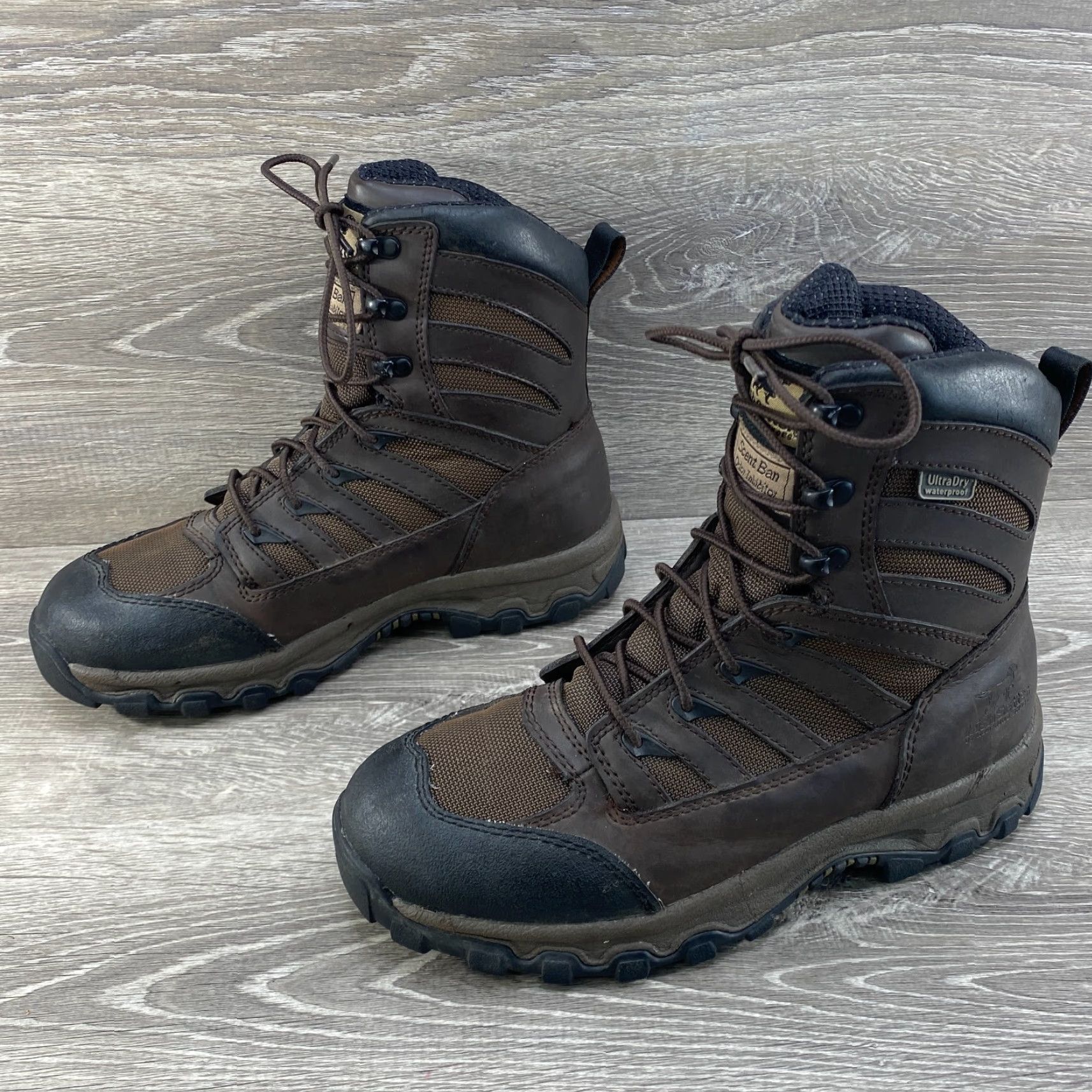 Vintage Irish Setter by Red Wing Womens 8.5 Brown Leather Hunting Boots 600 Gram Thinsulate Ultra Insulated Ultra Dry Waterproof Scent Ban Size US 9 / IT 39 - 6 Thumbnail
