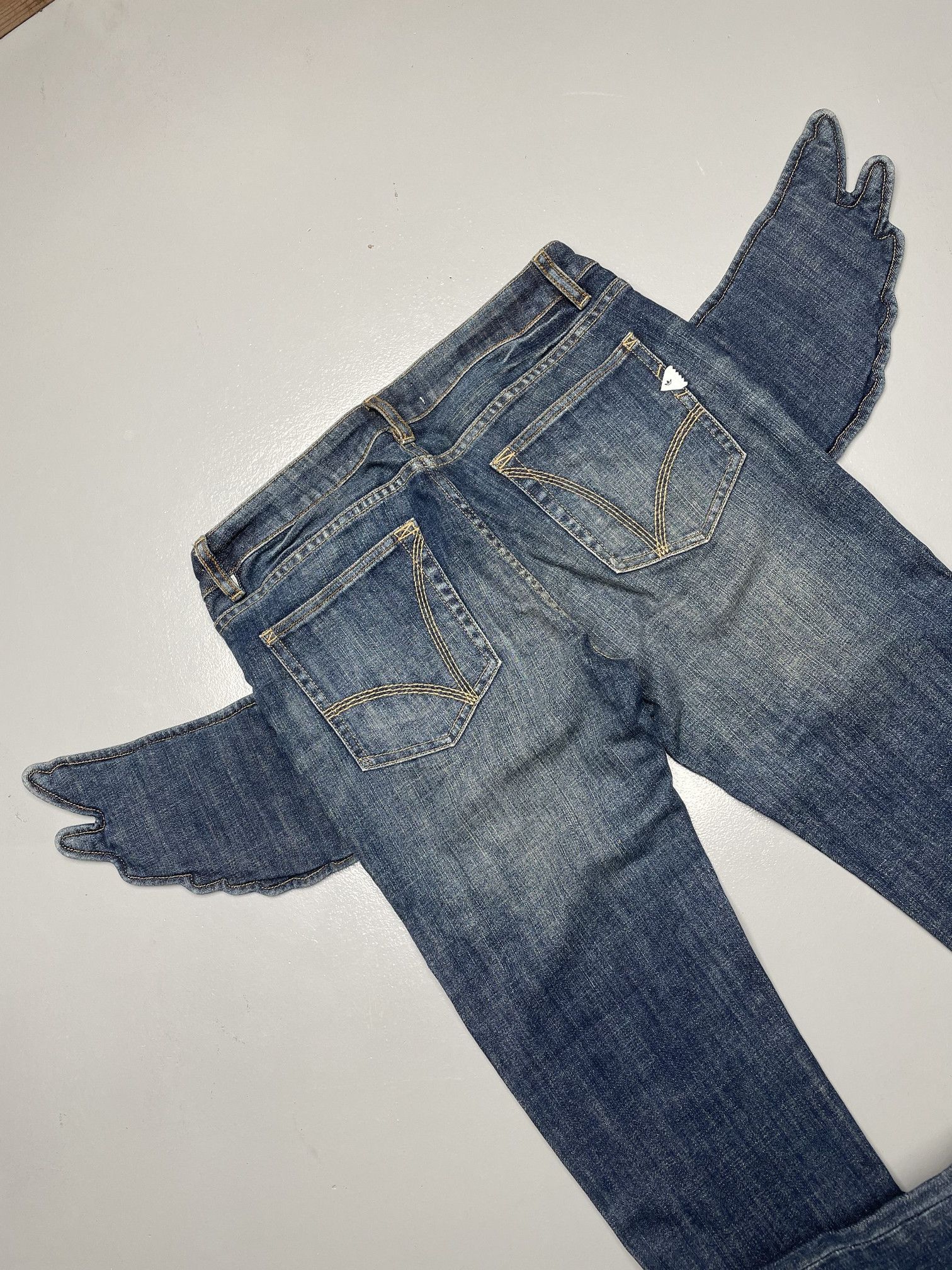 Adidas × Jeremy Scott adidas X Jeremy Scott A/W 2011 Wings Cupie JS winged jeans Size 29" - 3 Thumbnail