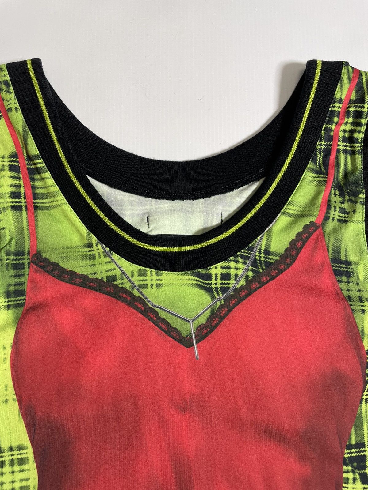 Jean Paul Gaultier × Y/Project S/S 23 Punk Check + Camisole Print Vest Top Size M / US 6-8 / IT 42-44 - 5 Thumbnail