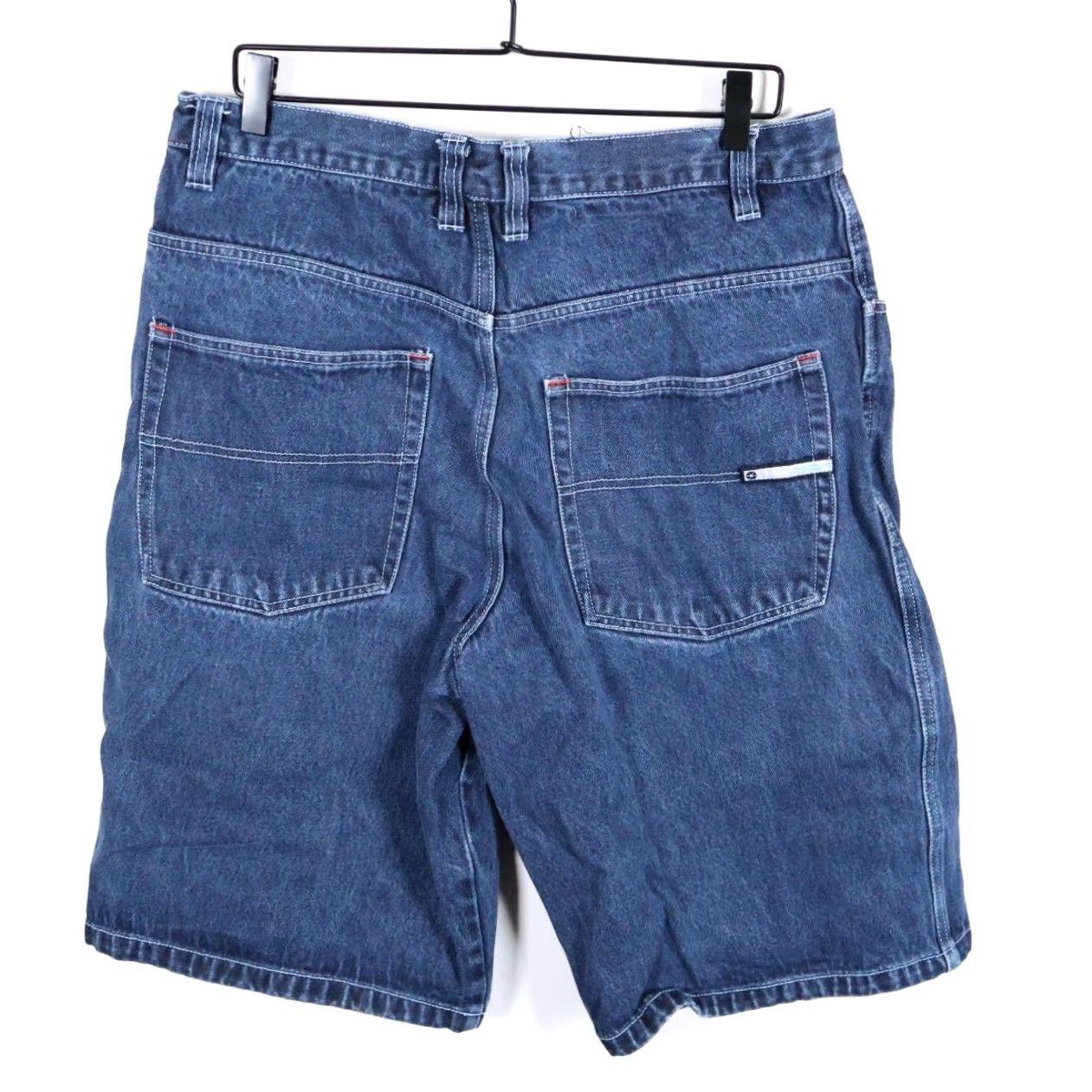 Southpole Southpole Denim Bermuda Shorts Men's 34 x 13 Blue Cotton Zip Fly Baggy Fit 90s Retro VTG (36 Tag) Size US 34 / EU 50 - 2 Thumbnail
