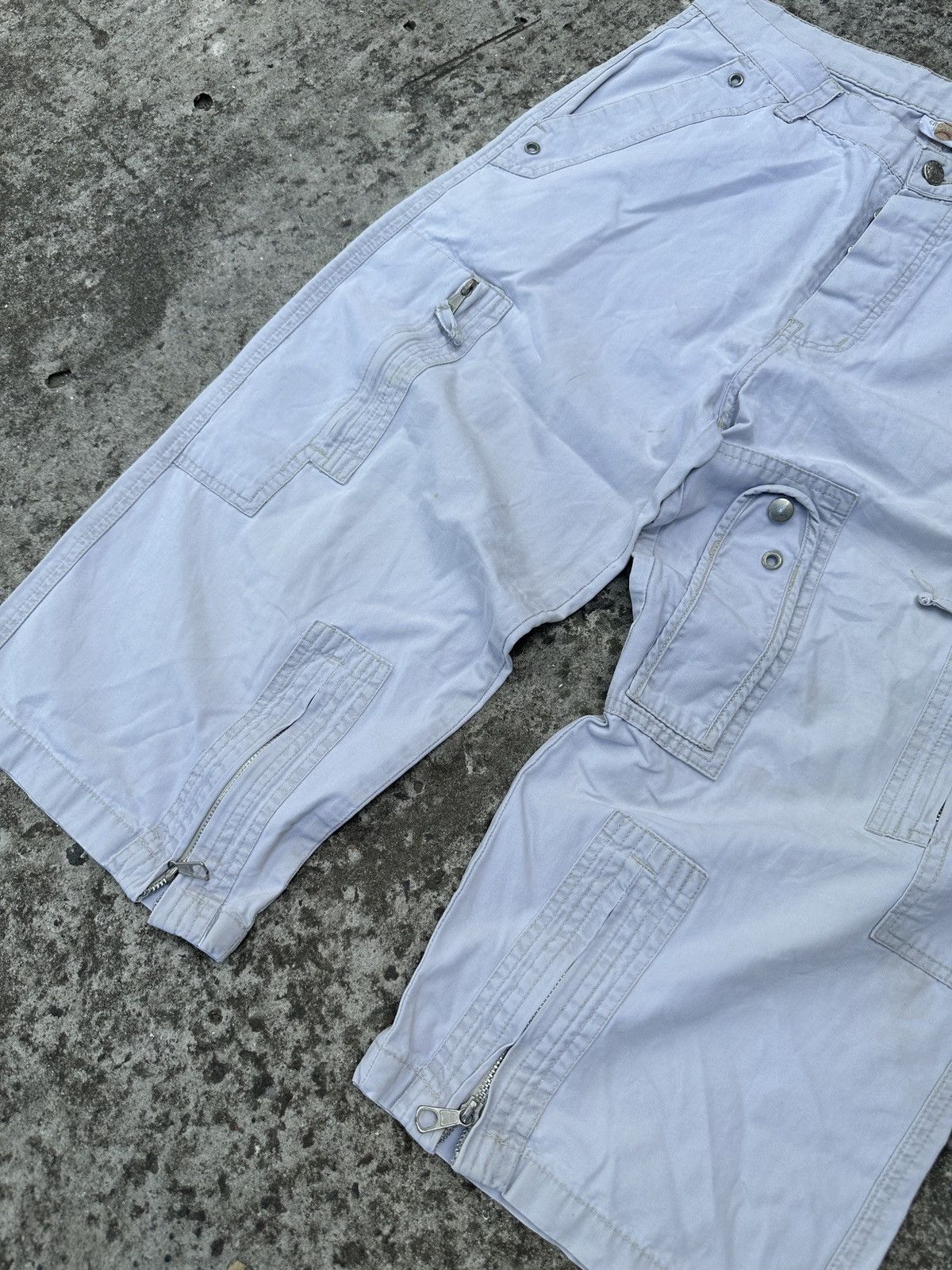 Other Y2K Vintage Cargo Shorts Streetwear Style Balenciaga Baggy L Size US 33 - 2 Thumbnail