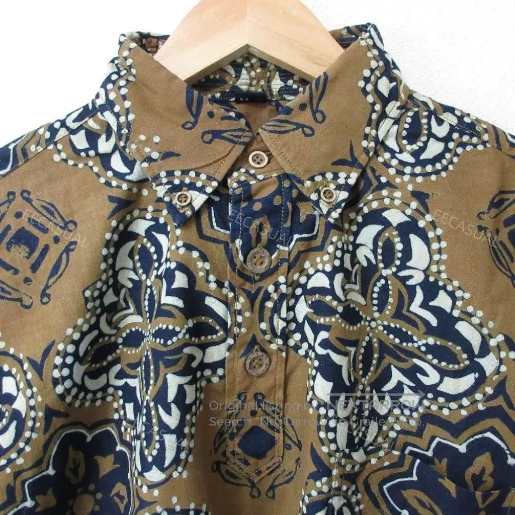 45rpm Wax Dye Printed Short Sleeve Shirt. Size US M / EU 48-50 / 2 - 3 Thumbnail