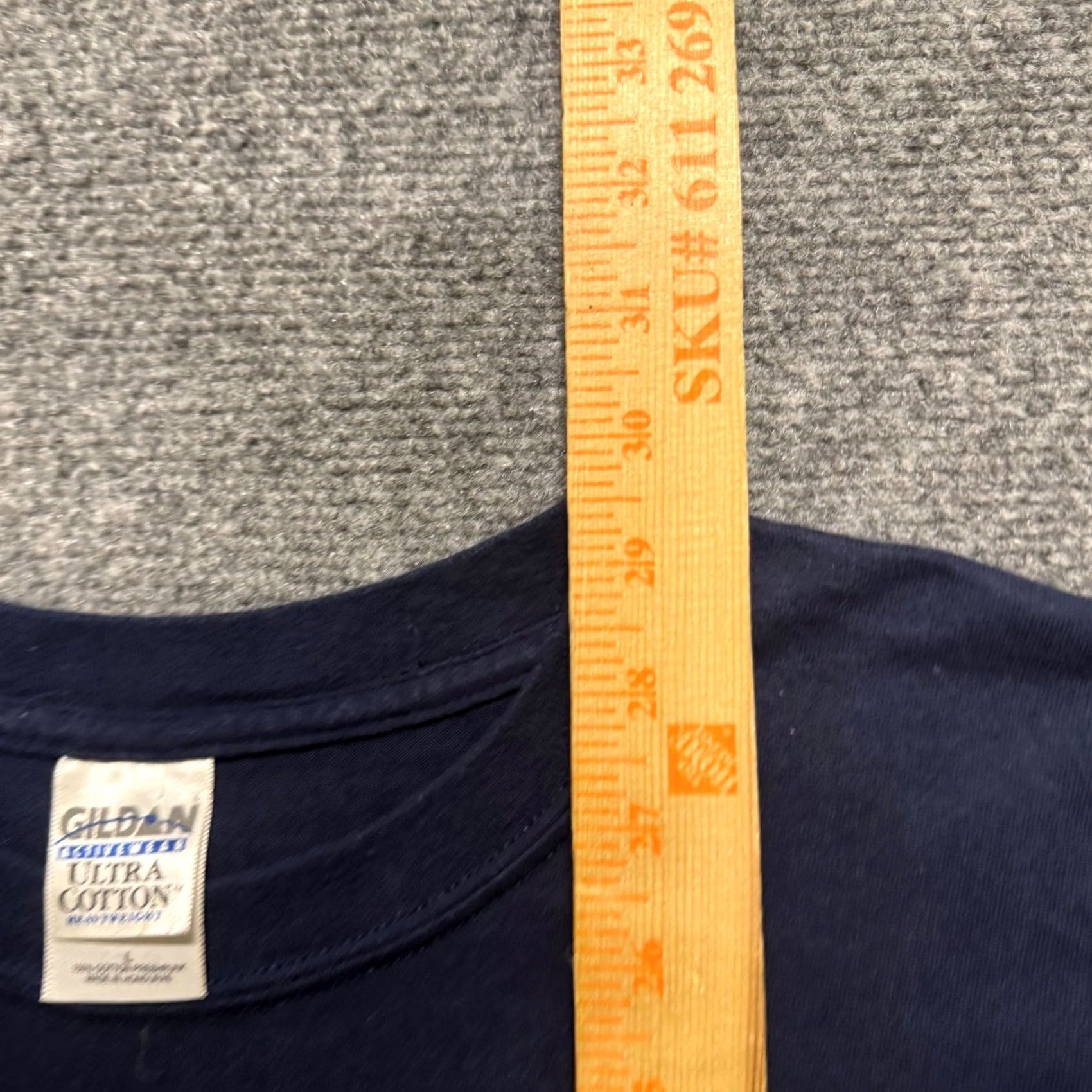 Gildan VINTAGE Gildan Heavy Cotton T Shirt Men L Navy Blue Y2K 90s VTG Guitar T-shirt Mens L Blue Size US L / EU 52-54 / 3 - 4 Thumbnail