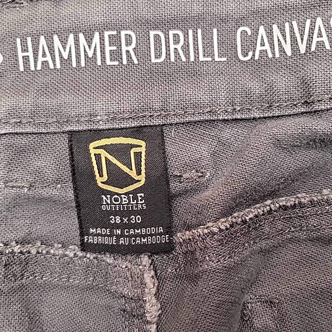 Vintage Noble Outfitters Hammer Drill Canvas Pants Mens 38x30 Gray Cargo Utility Outdoor Workwear Pants Size US 38 / EU 54 - 5 Thumbnail