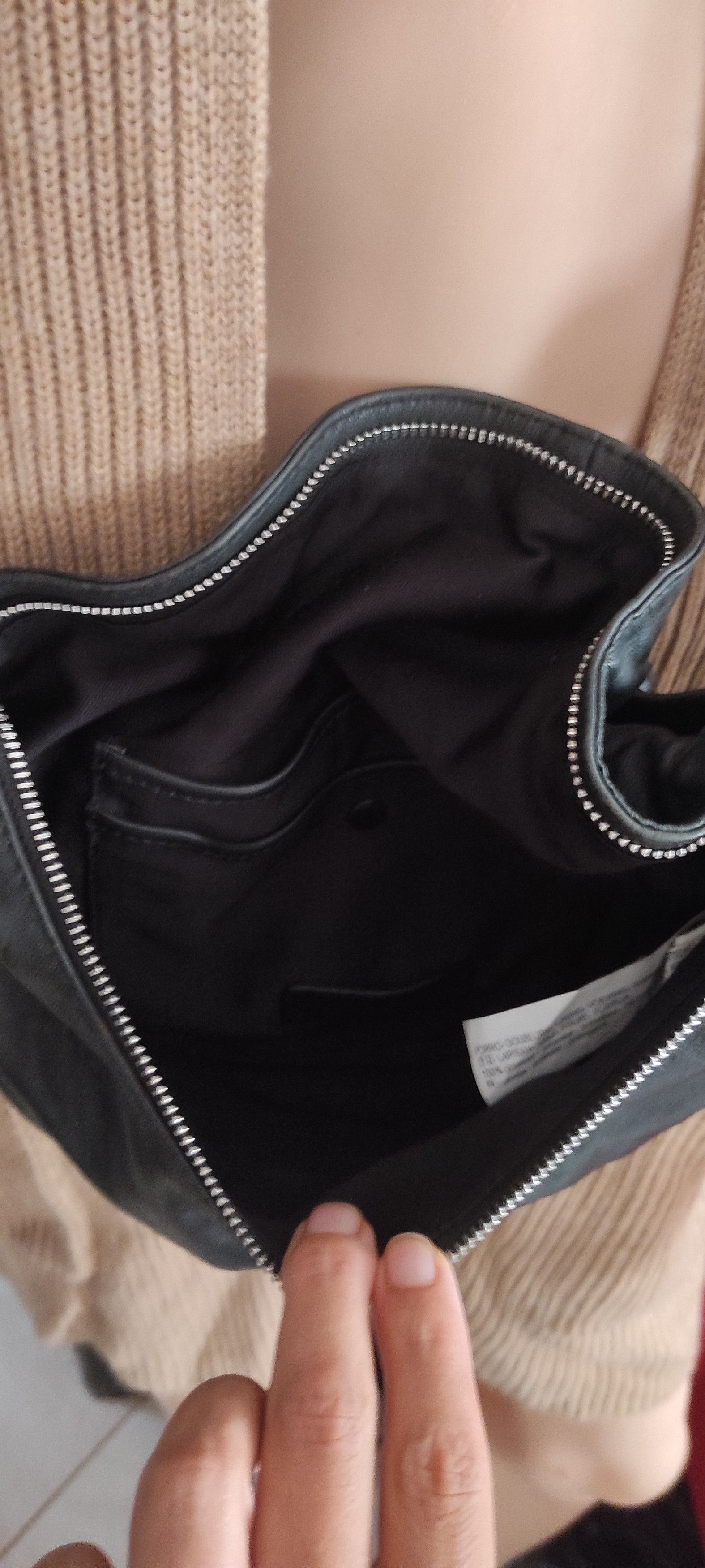 Leather × Zara Zara Sheep Leather Hobo Soft Skin Shoulder Bag Black Size ONE SIZE - 13 Thumbnail
