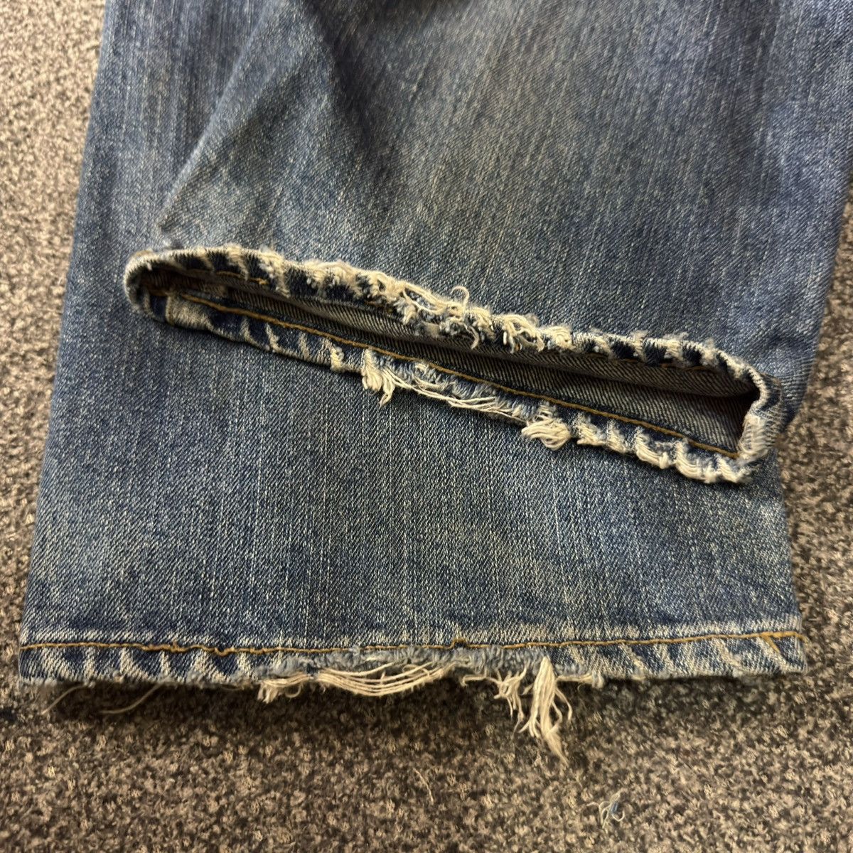 Warehouse Vintage 90s Japanese Denim Warehouse Dirty Destroyed Denim Size US 34 / EU 50 - 12 Thumbnail
