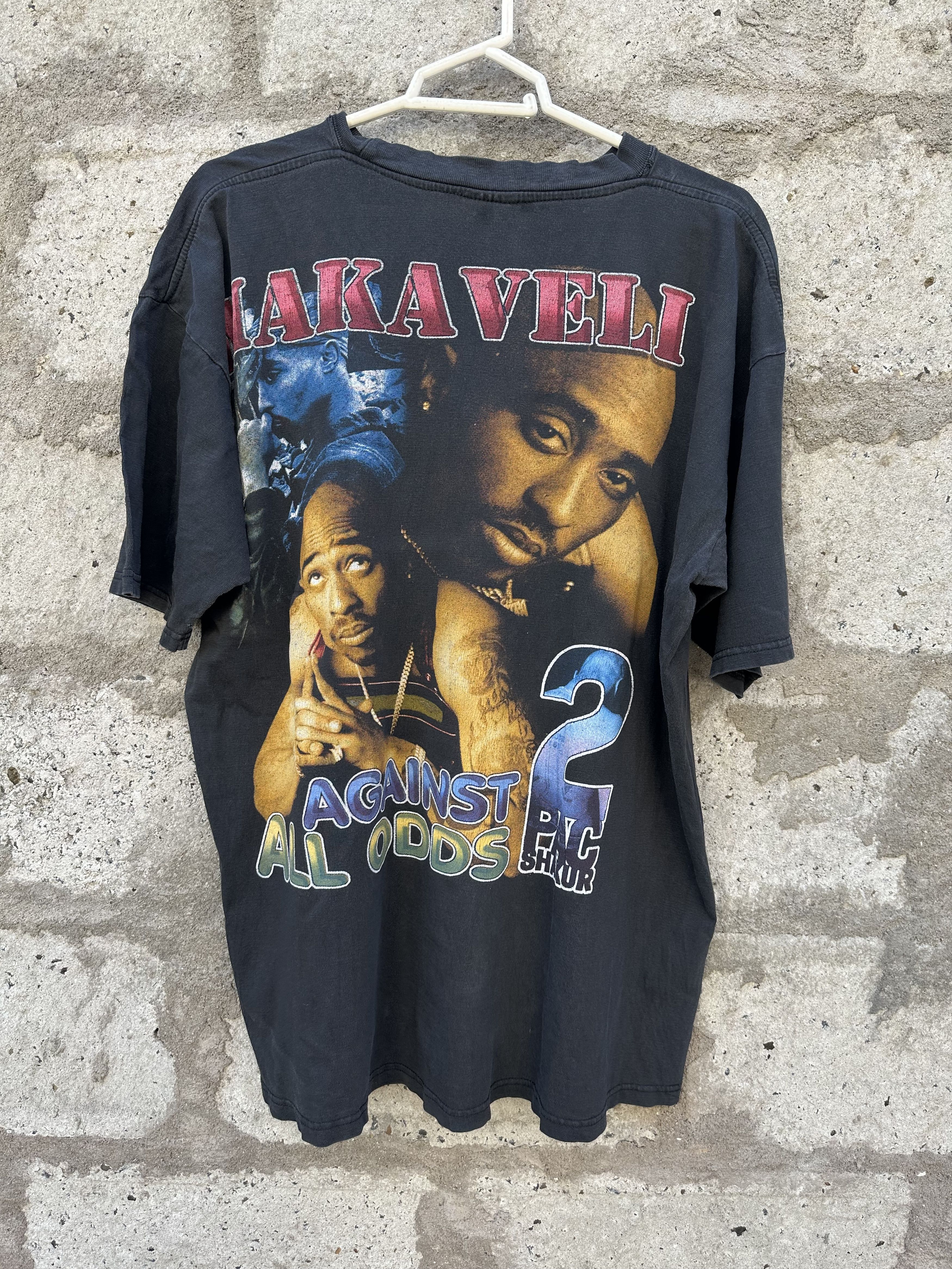 Rap Tees Vintage 90s Tupac Shakur “Against All Odds” Rap Tee Size US XL / EU 56 / 4 - 3 Thumbnail