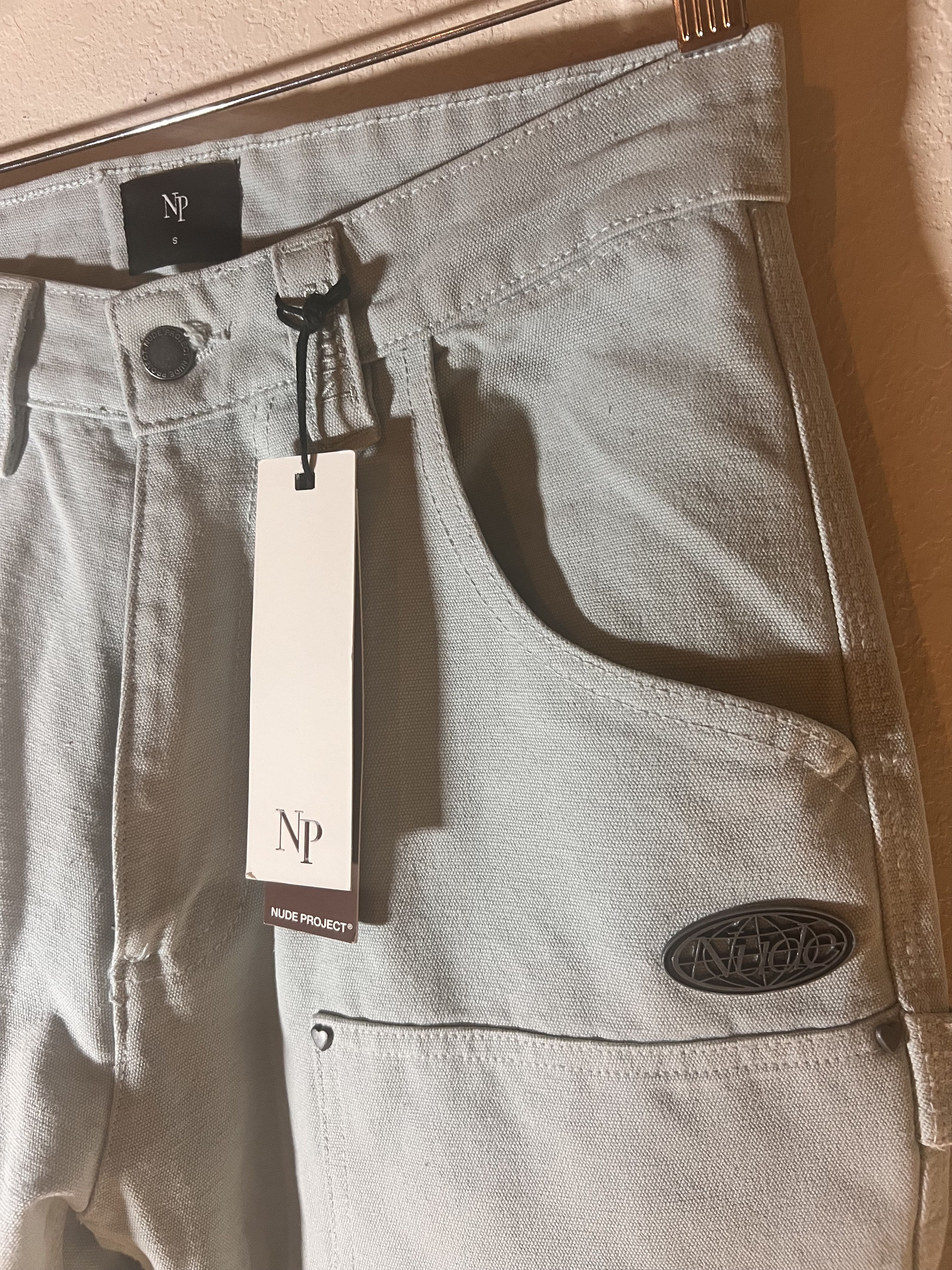 Nudie Jeans Nude Project Unisex S Carpenter Pants Icy Grey Size US 28 / EU 44 - 4 Thumbnail
