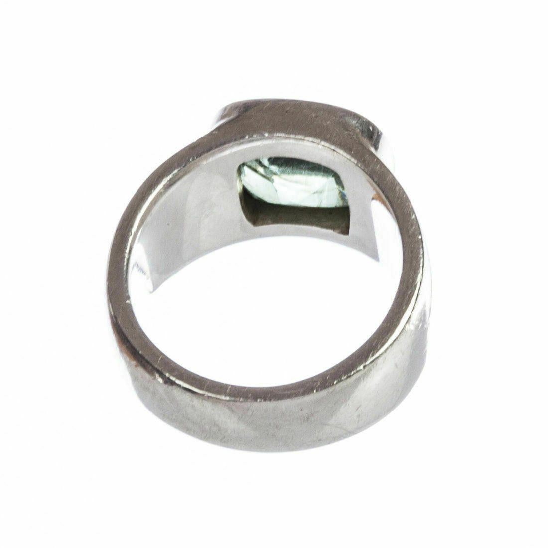 Handmade Handmade Sterling Silver Green Tourmaline Ring Size ONE SIZE - 5 Thumbnail