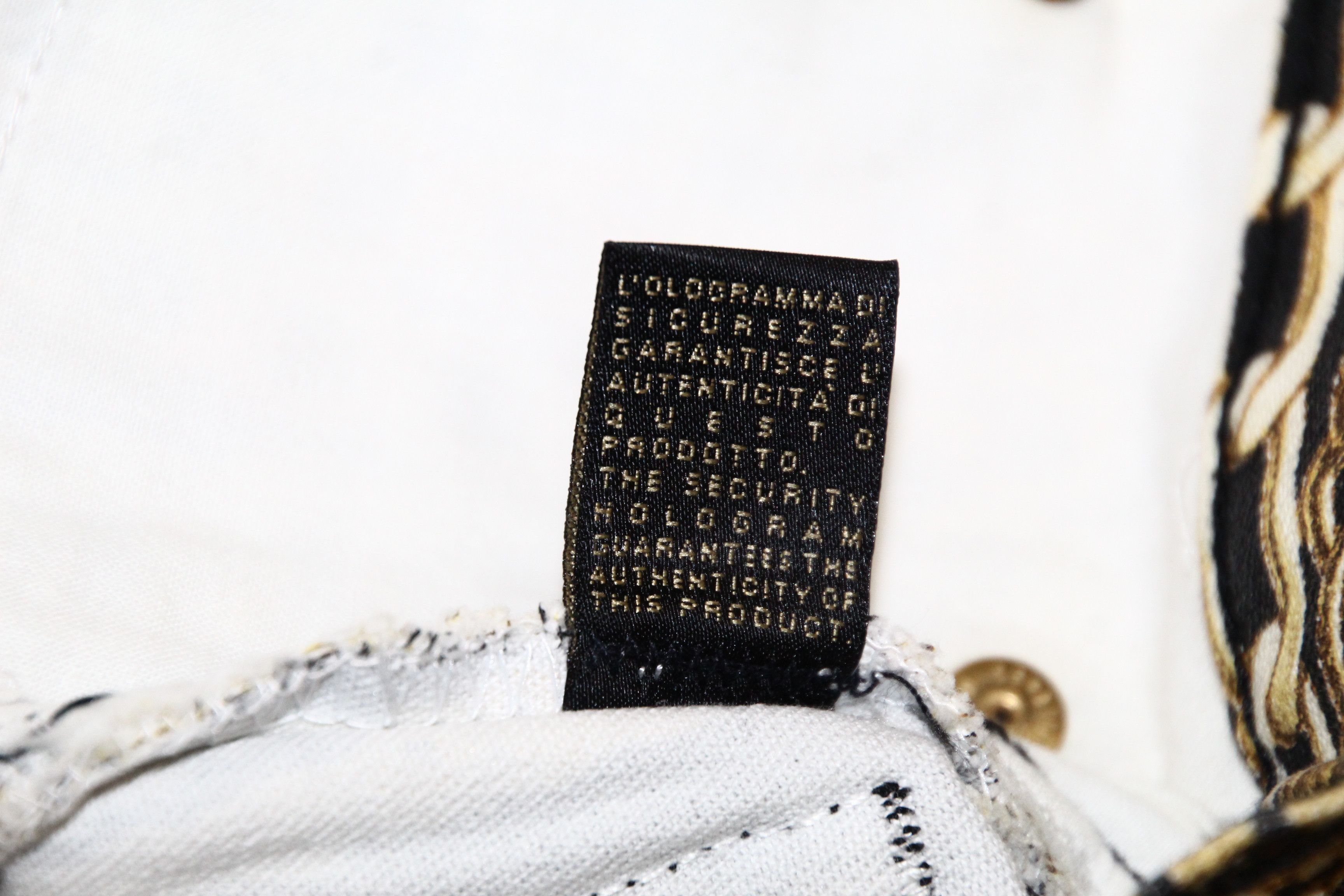 Roberto Cavalli Made in Italy. Roberto Cavalli Gold Chain Y2K Luxury Jeans Size US 28 / EU 44 - 13 Thumbnail