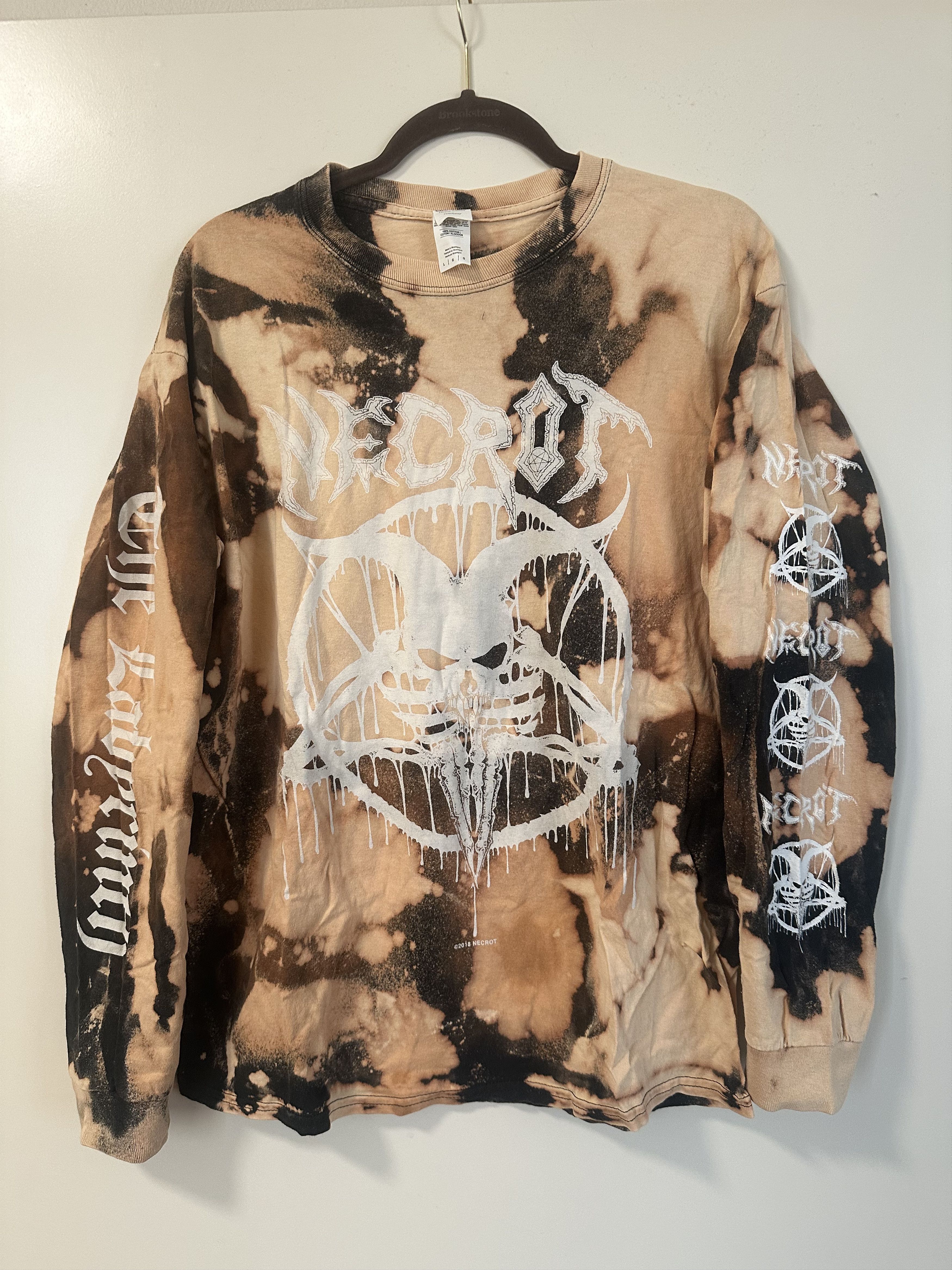 Other NECROT ~ One-of-a-Kind Custom Bleach-Dyed Longsleeve Shirt Size US L / EU 52-54 / 3 - 1 Thumbnail
