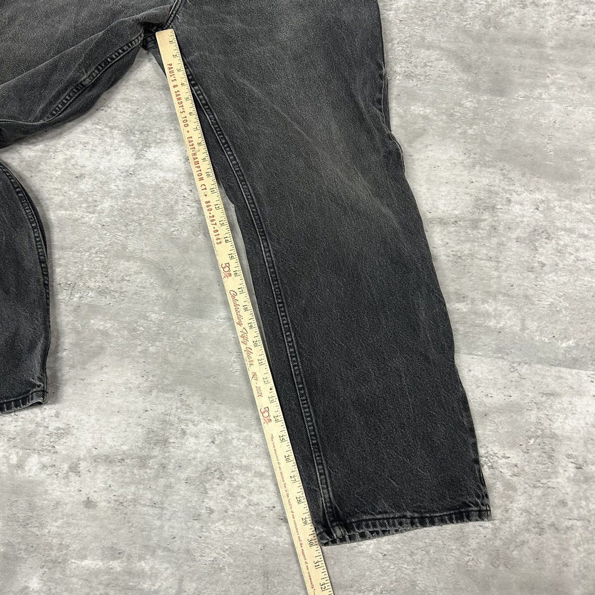 Vintage vintage faded black denim jeans size 34x30 Size US 34 / EU 50 - 4 Thumbnail