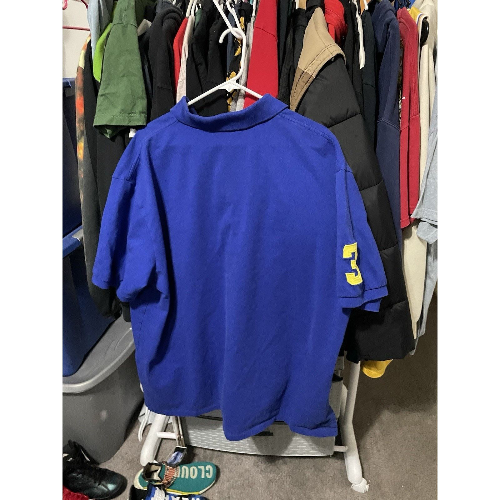 Polo Ralph Lauren Size 3XB-VTG Polo Ralph Lauren Shirt Blue Yellow Big PonyY2K Size US XXL / EU 58 / 5 - 2 Thumbnail