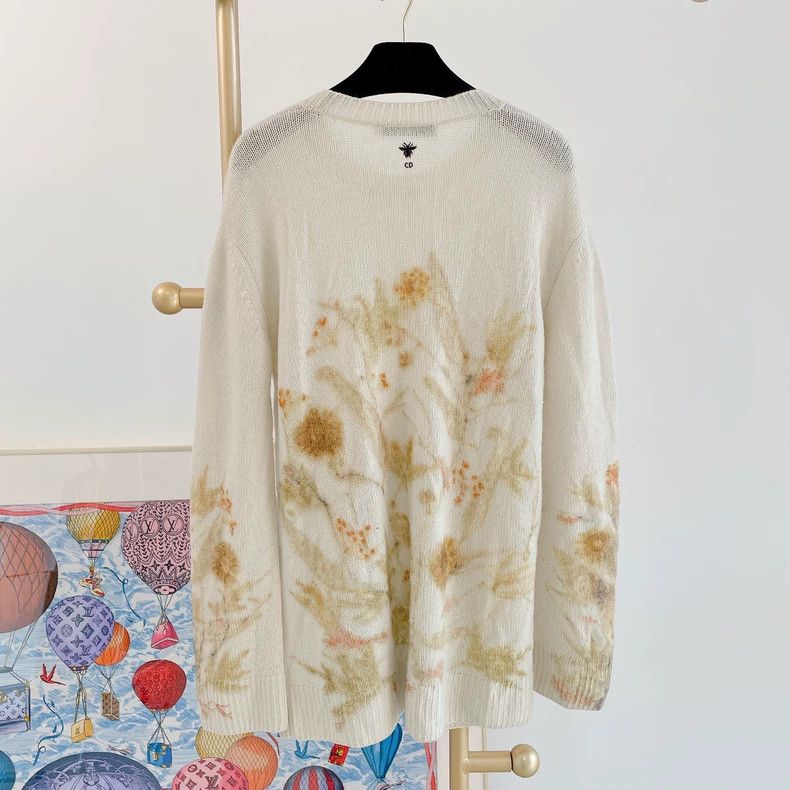 Dior Dior Printed cashmere sweater 2504-Nextarrow Size XS / US 0-2 / IT 36-38 - 2 Thumbnail