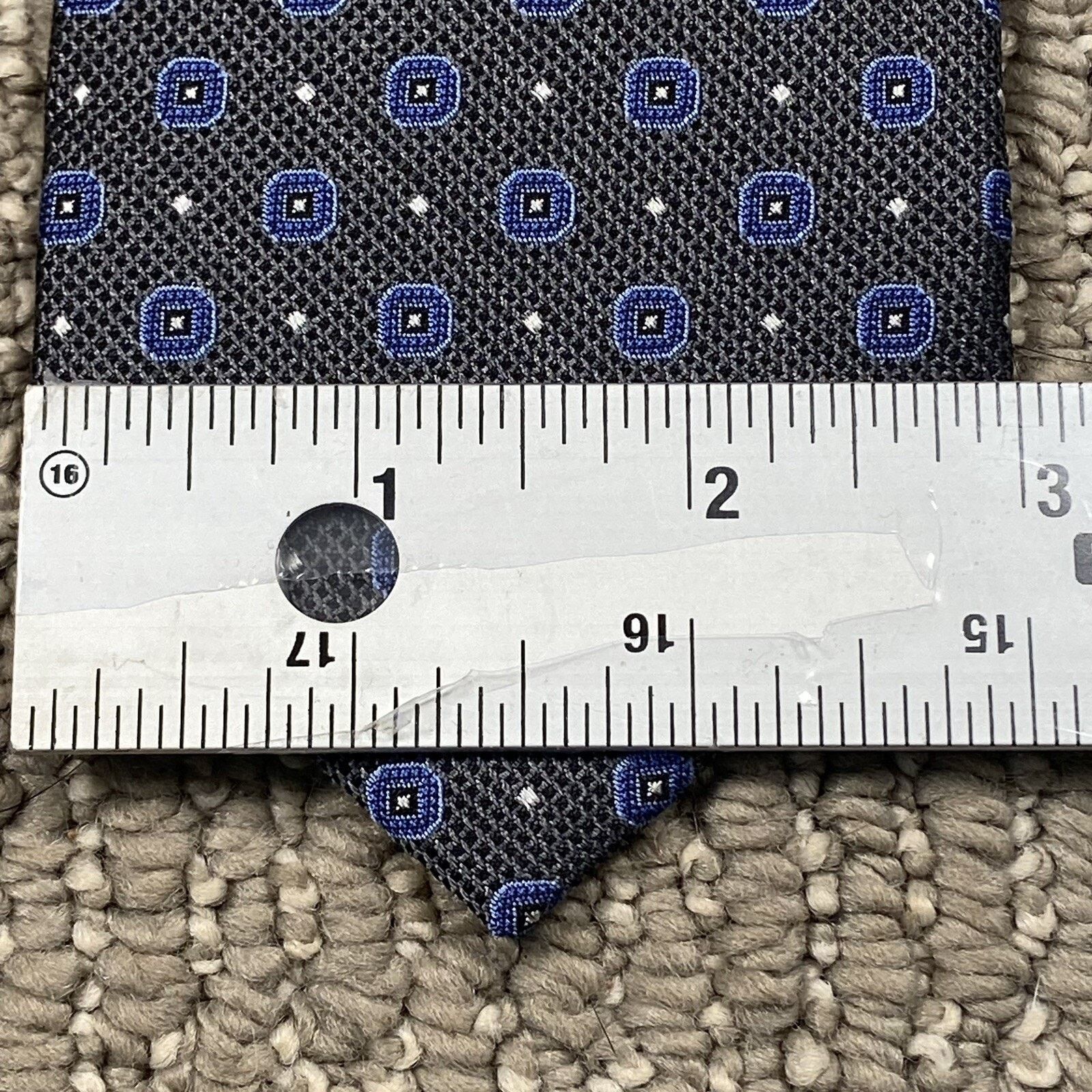 Pronto Uomo Pronto Uomo Platinum Mens Tie Geometric 100% Silk 60x3 Size ONE SIZE - 3 Thumbnail