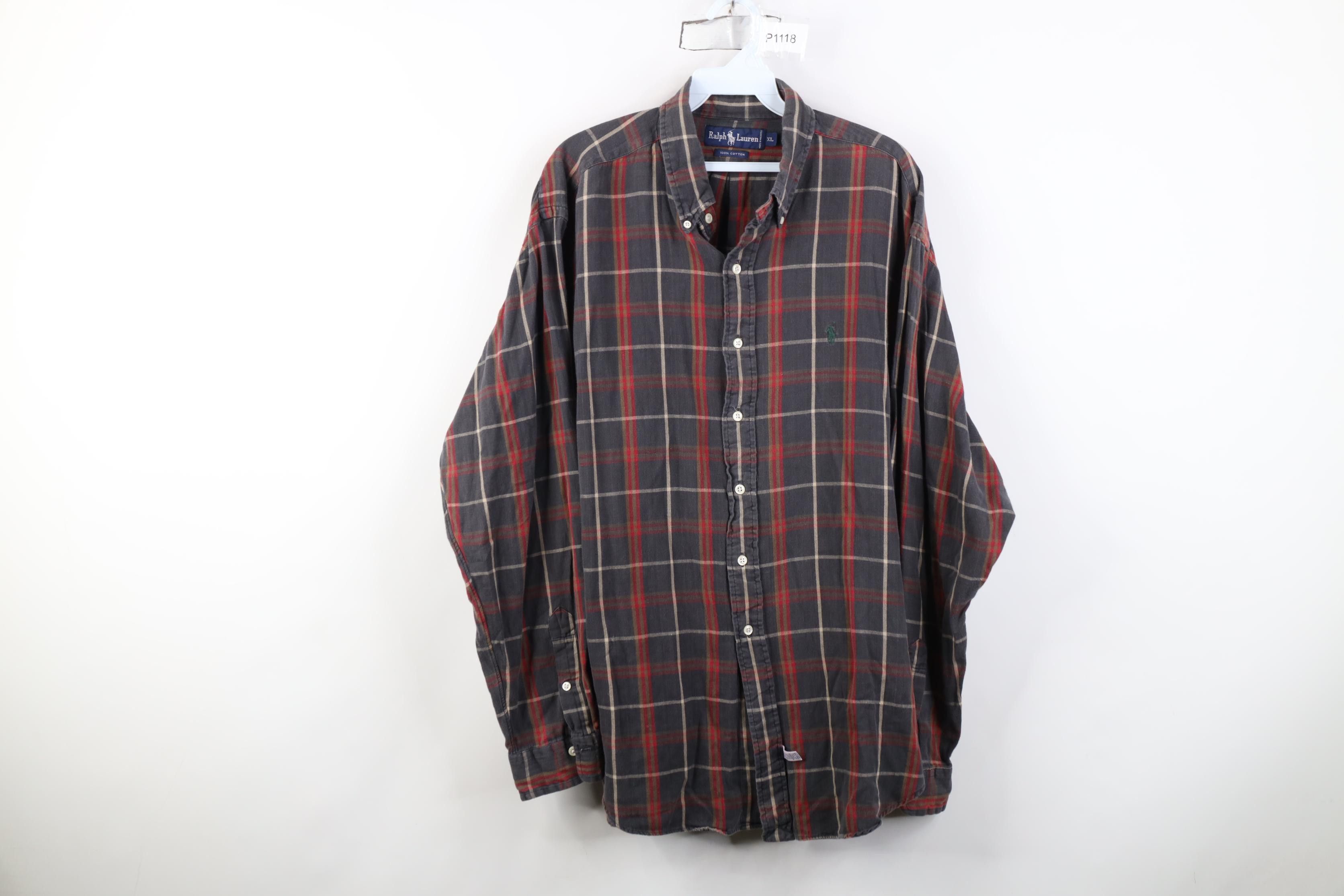 Polo Ralph Lauren Vintage 90s Ralph Lauren Collared Button Down Shirt Plaid Size US XL / EU 56 / 4 - 1 Thumbnail