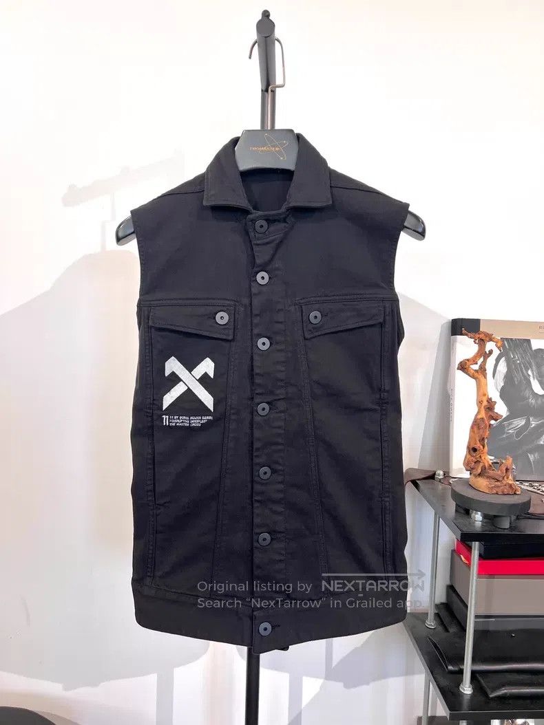 Boris Bidjan Saberi Boris Bidjan Saberi Denim printed hunting vest jacket| Size US S / EU 44-46 / 1 - 2 Thumbnail