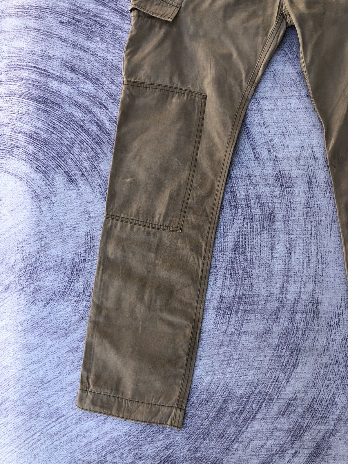 Vintage Faded Begie Cargo Trousers With 6 Pocket Workware Size US 33 - 4 Thumbnail